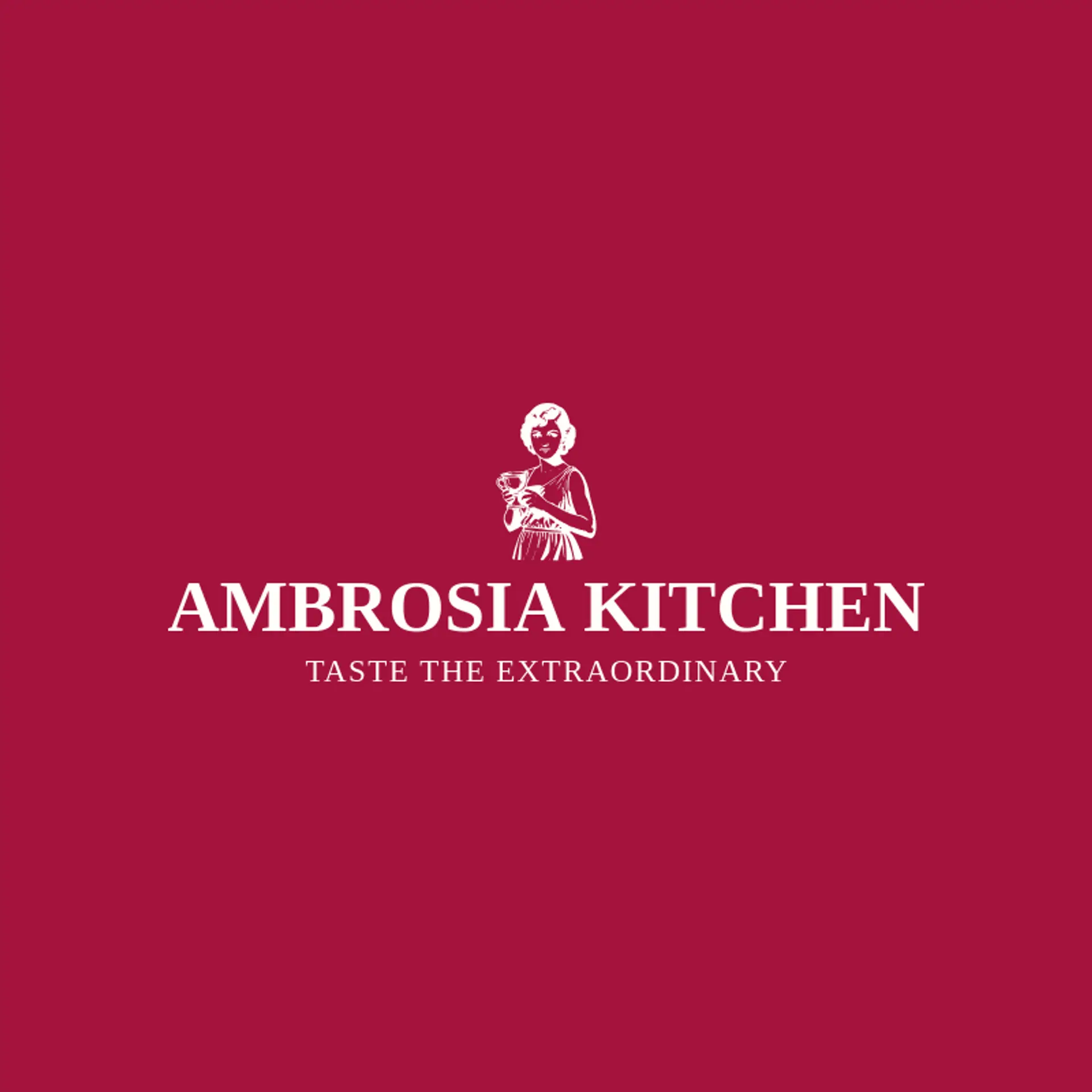 Ambrosia Kitchen logo for greek god