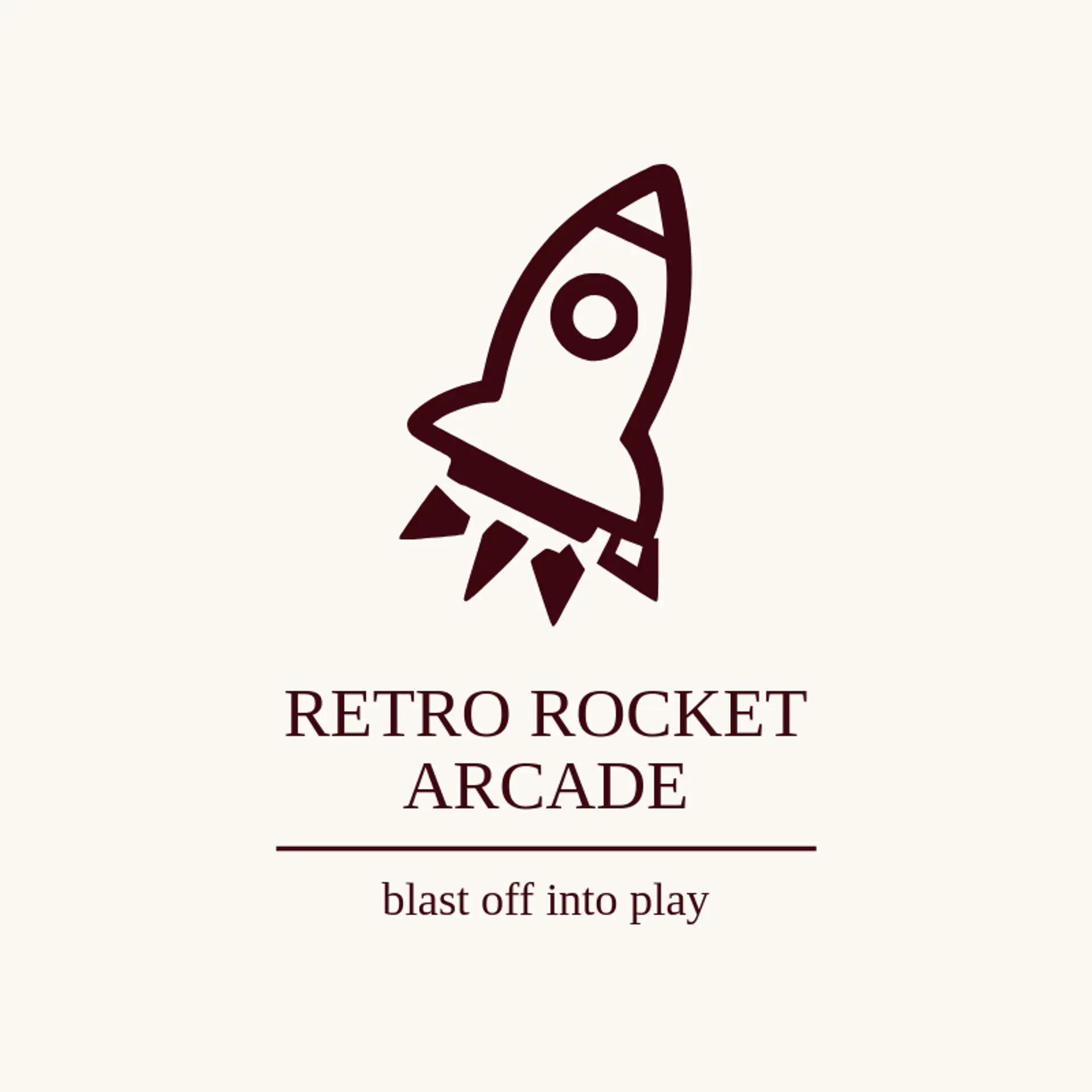Retro Rocket Arcade logo for nintendo