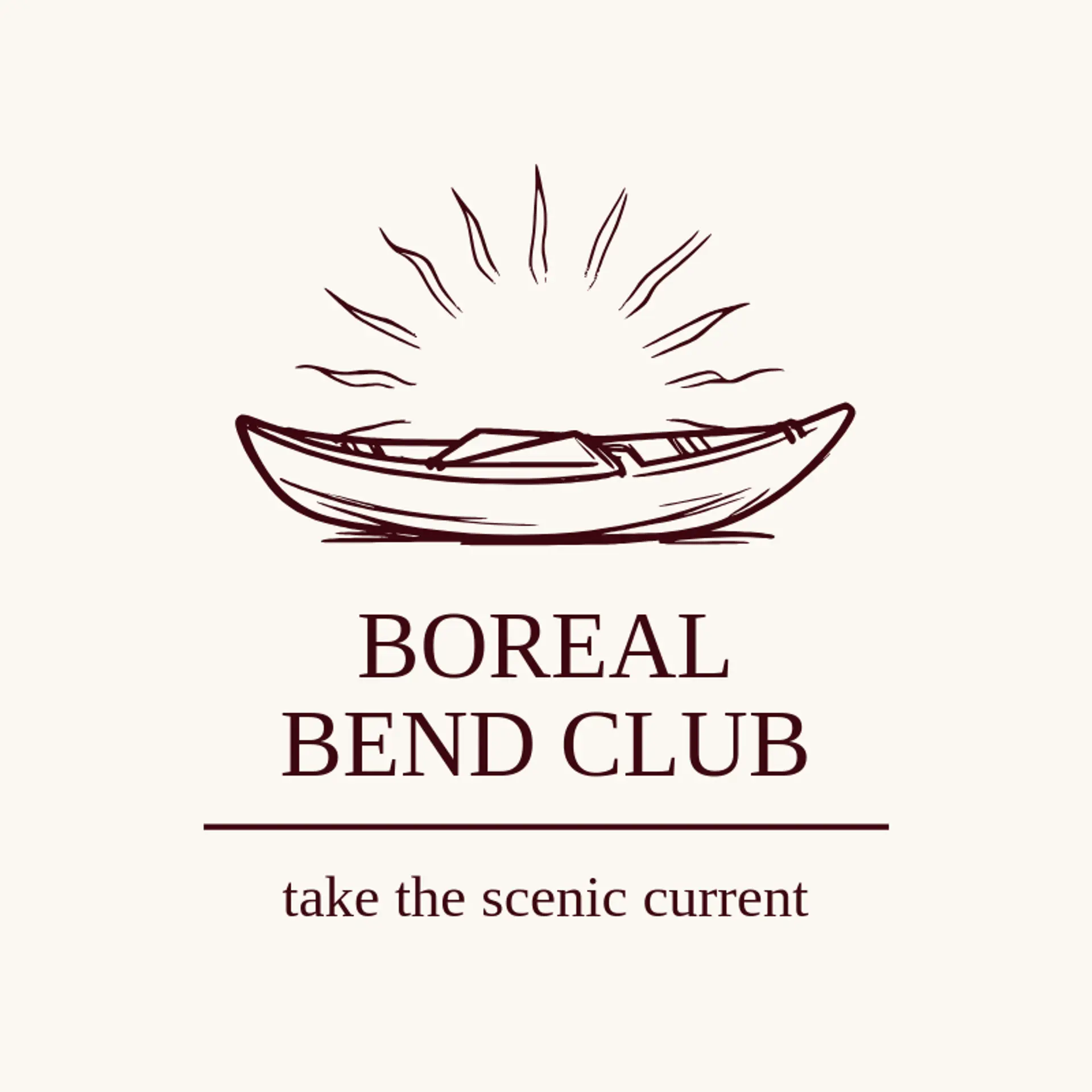 Boreal Bend Club logo for kayak