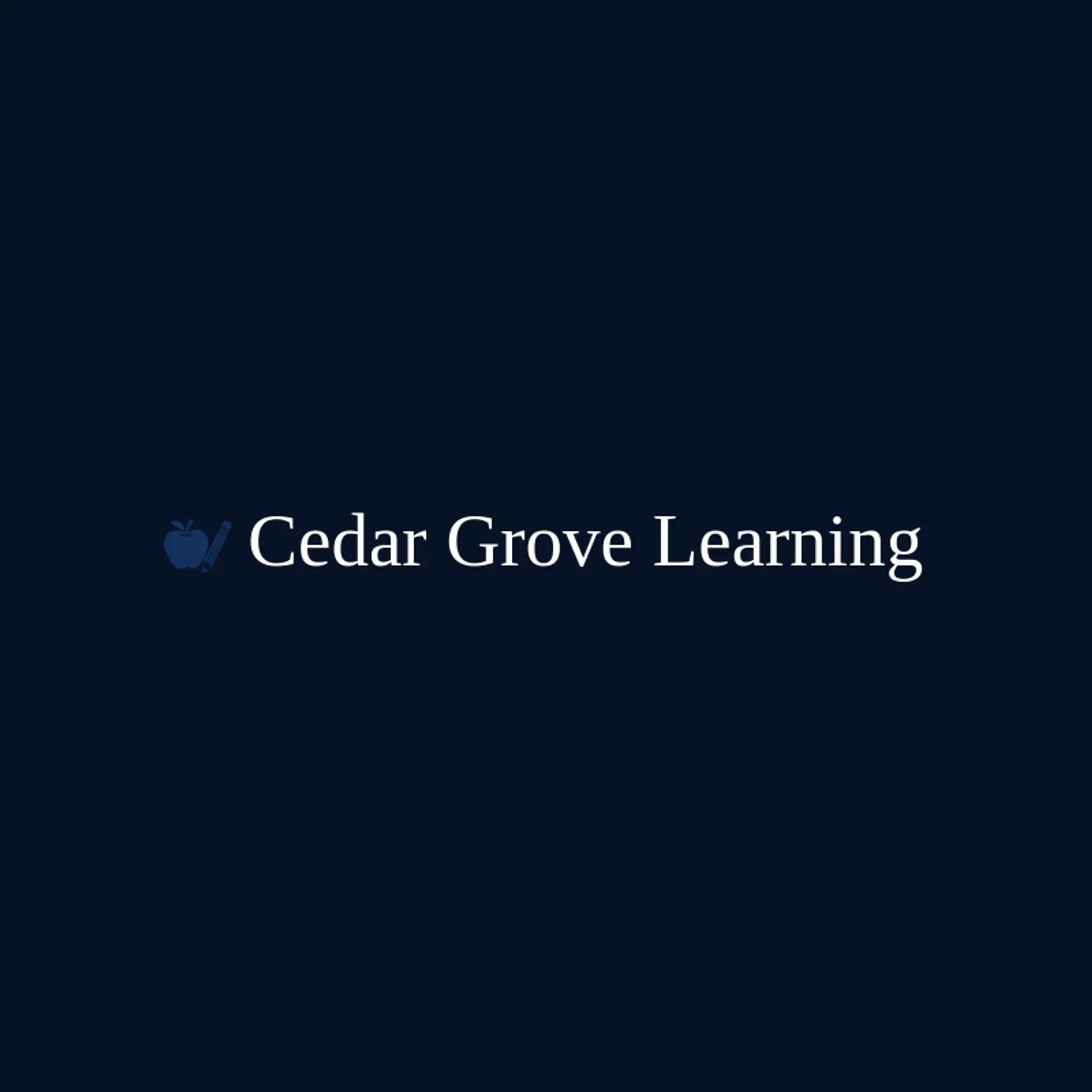 Cedar Grove Learning logo for learning