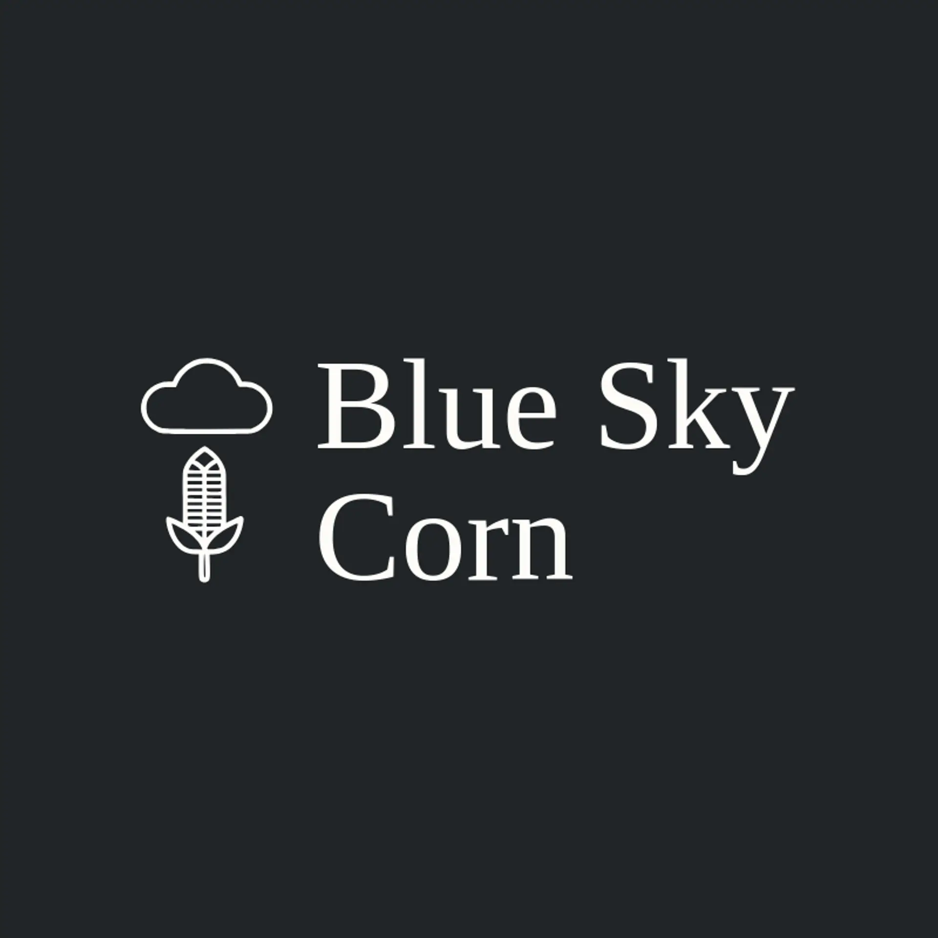Blue Sky Corn logo for corn