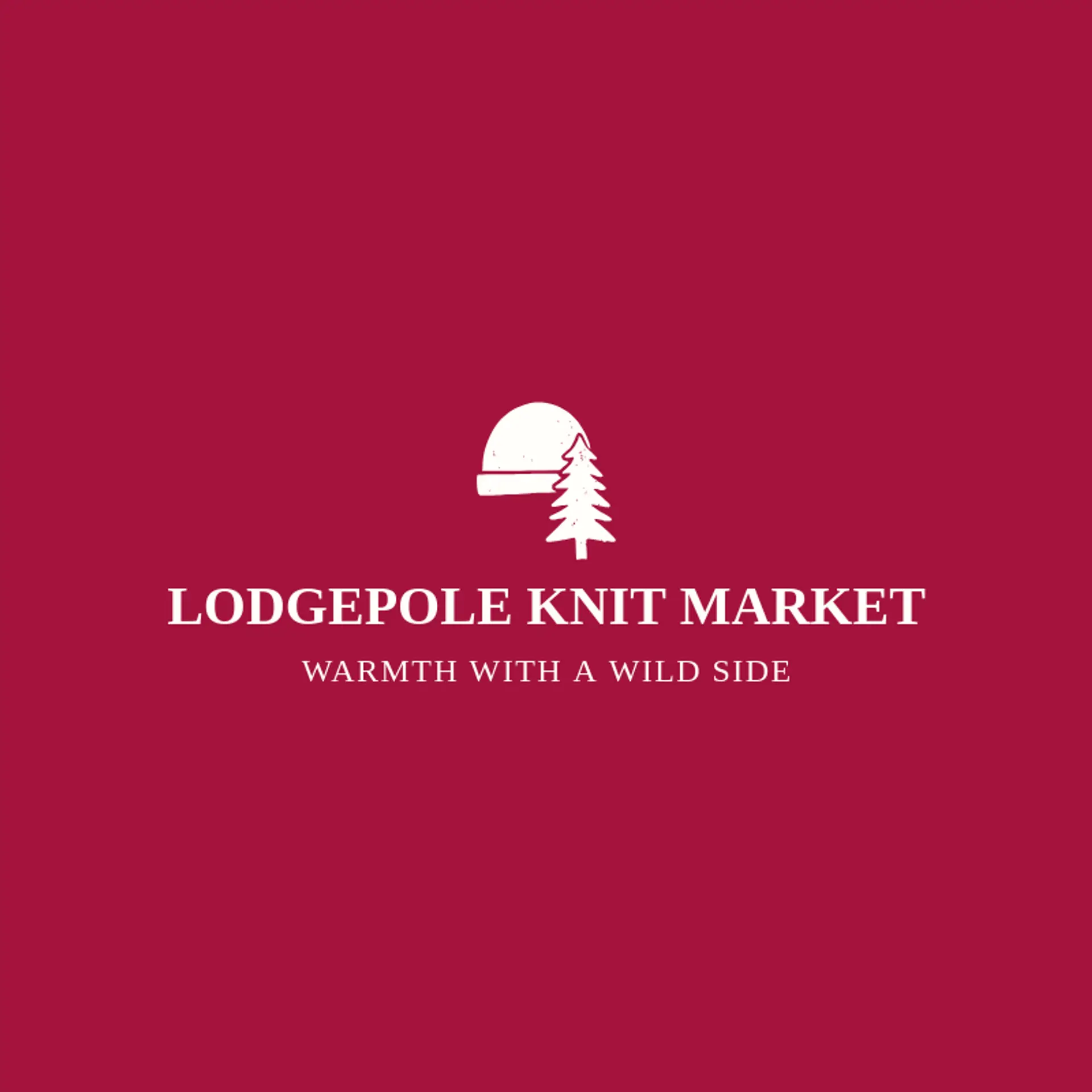 Lodgepole Knit Market logo for beanie