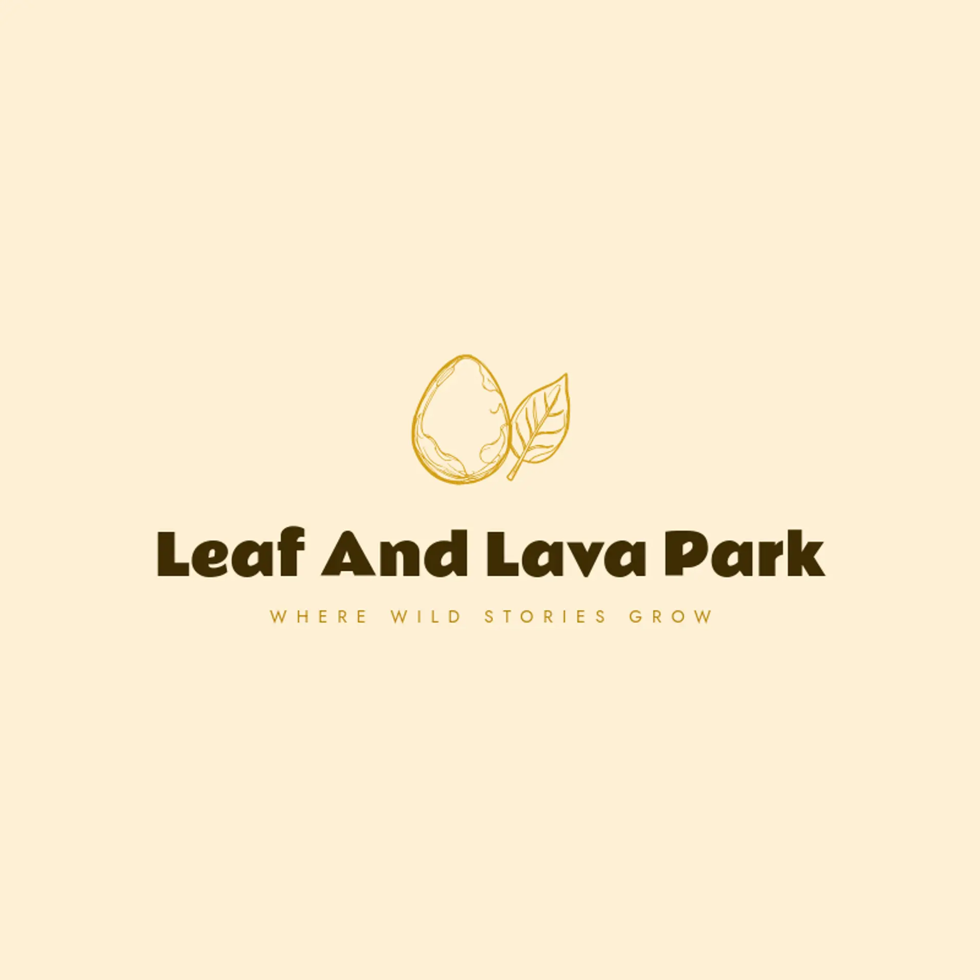Leaf and Lava Park logo for dinosaur