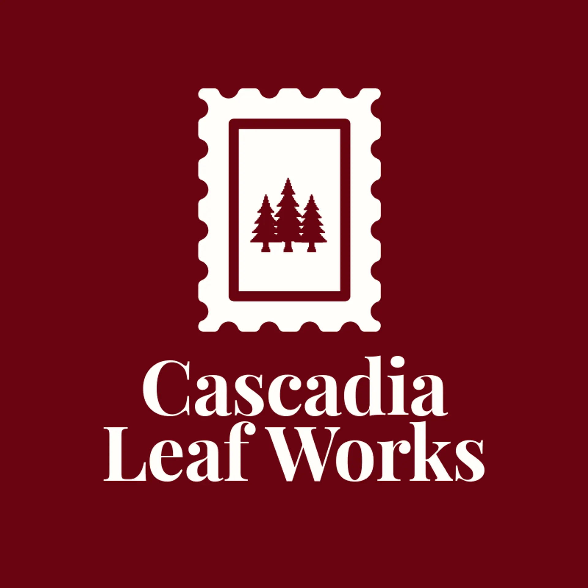 Cascadia Leaf Works logo for evergreen