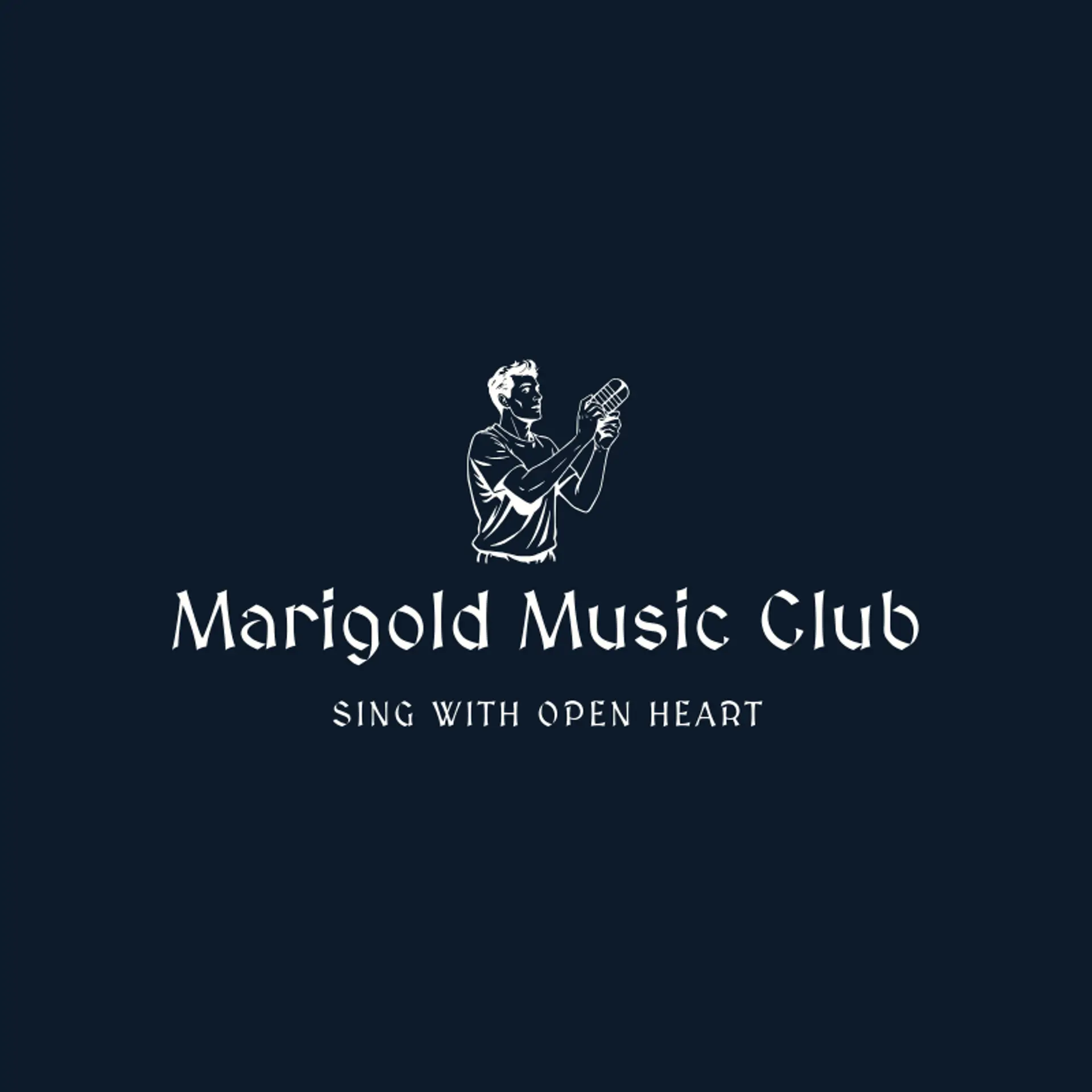 Marigold Music Club logo for singer
