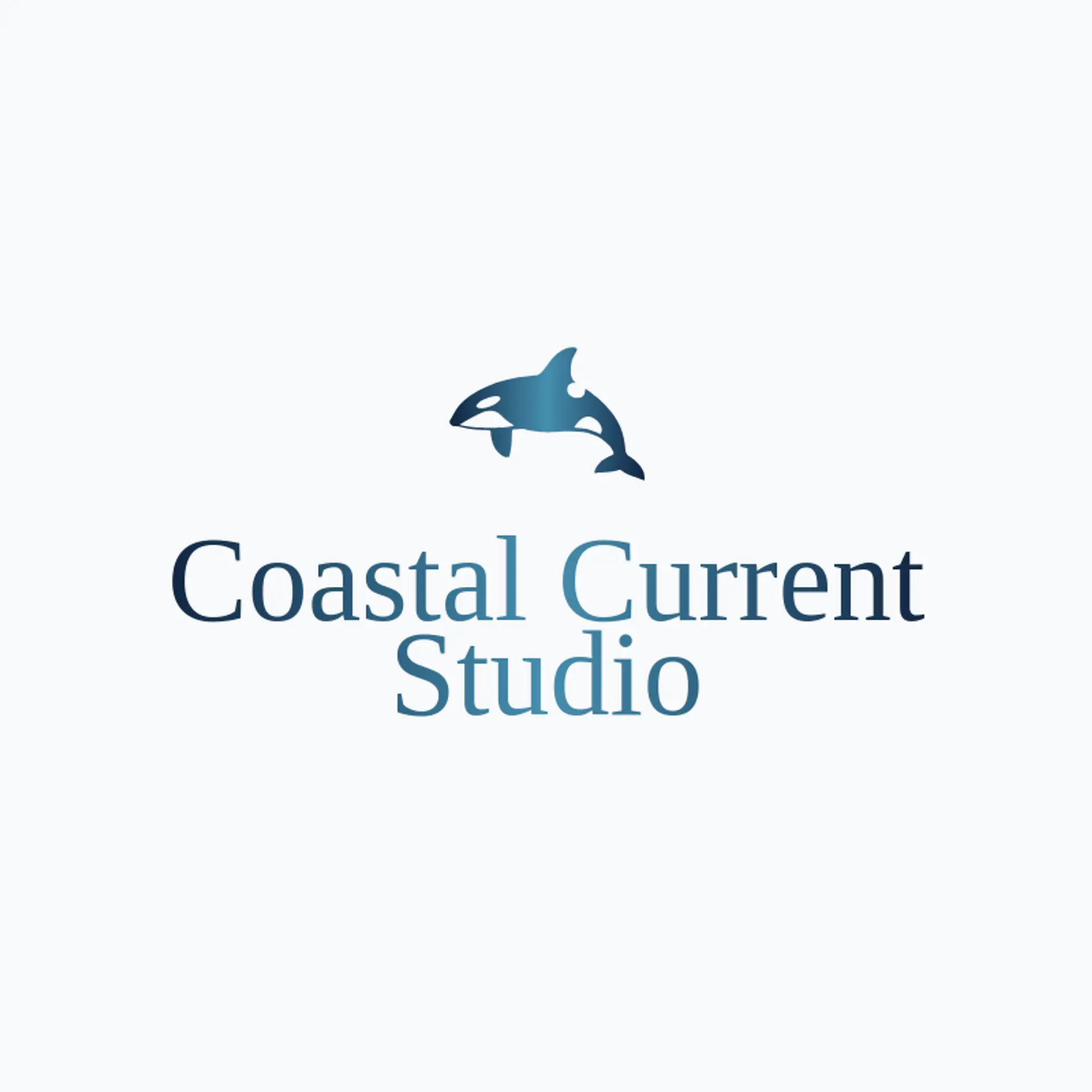 Coastal Current Studio logo for whale