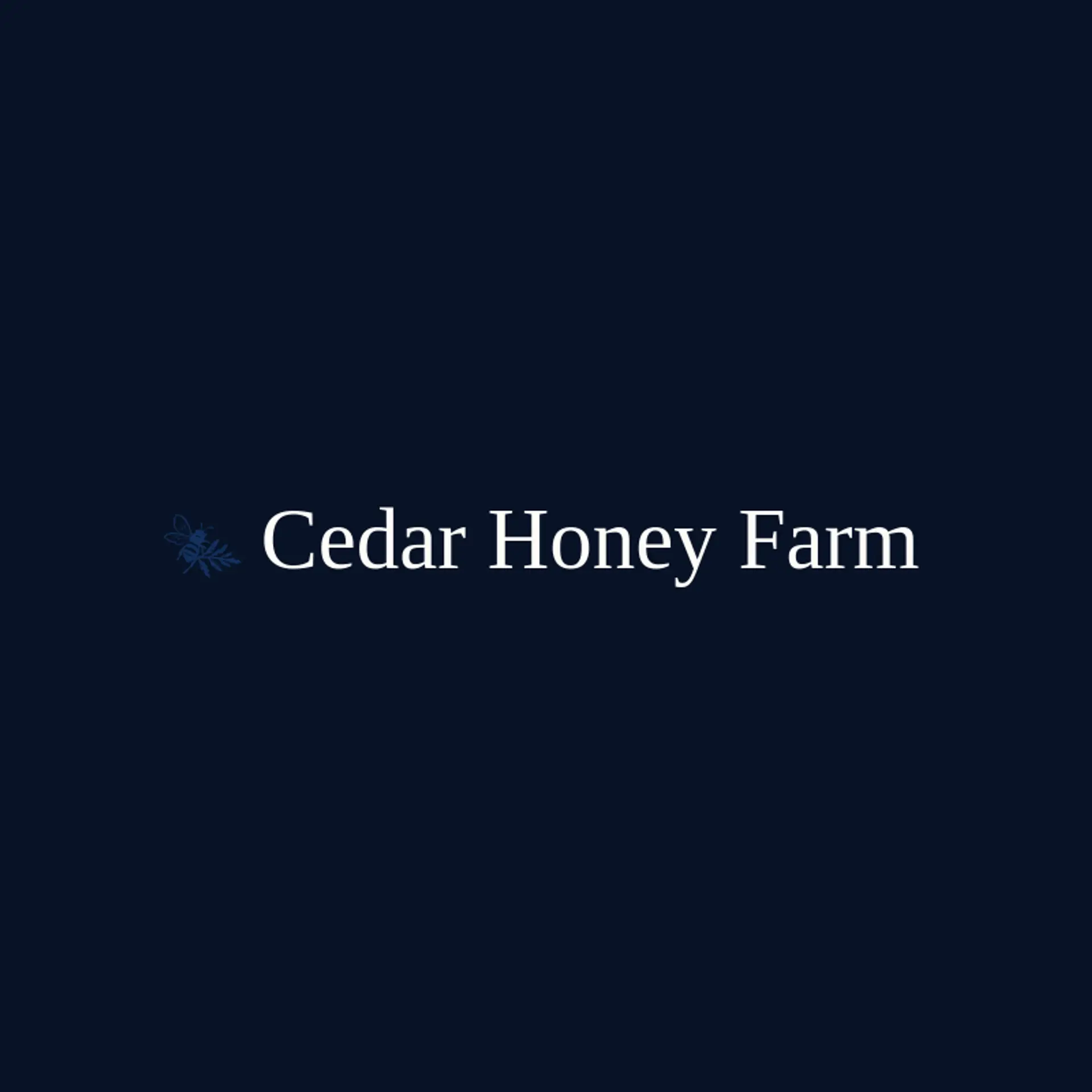 Cedar Honey Farm logo for honey bee