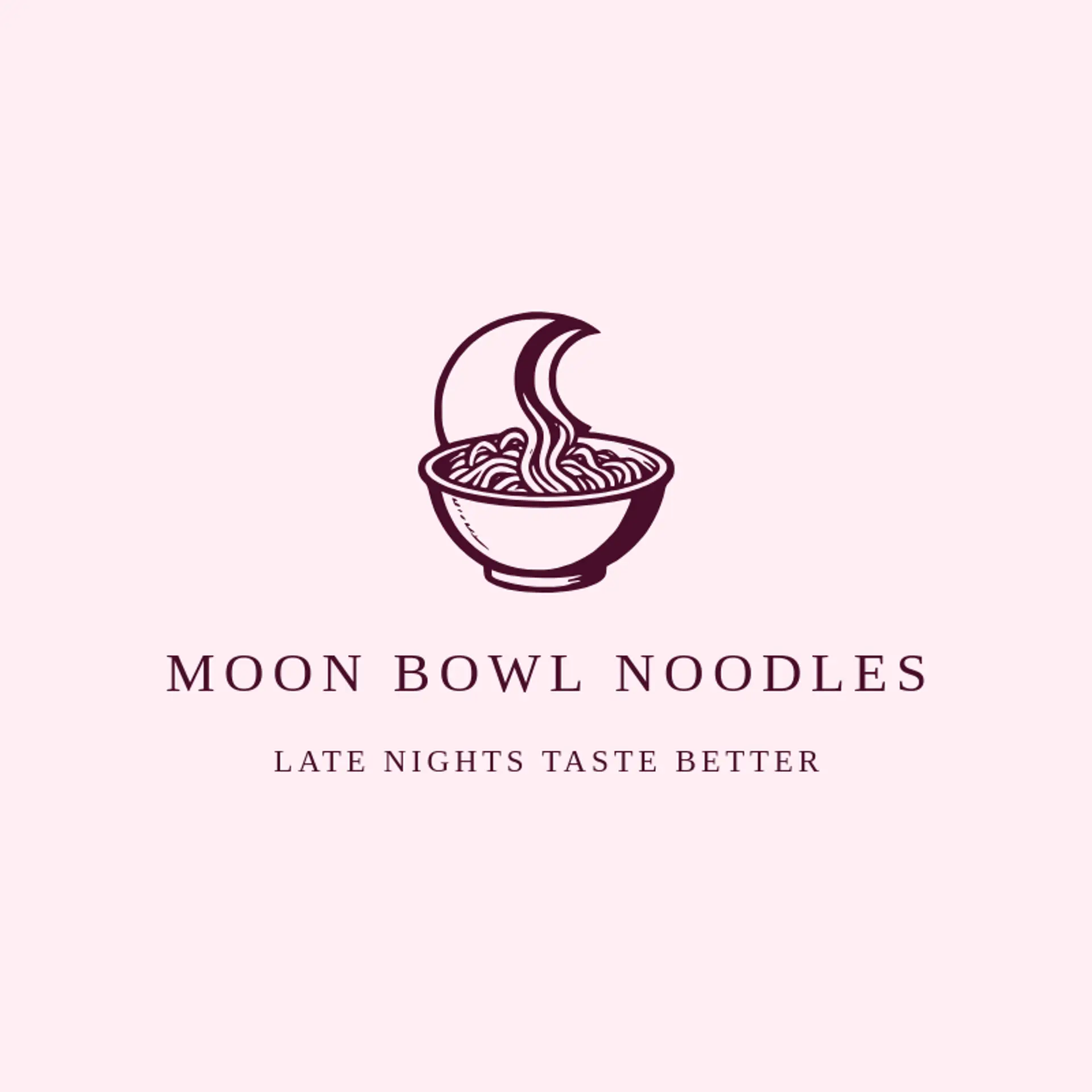 Moon Bowl Noodles logo for noodle