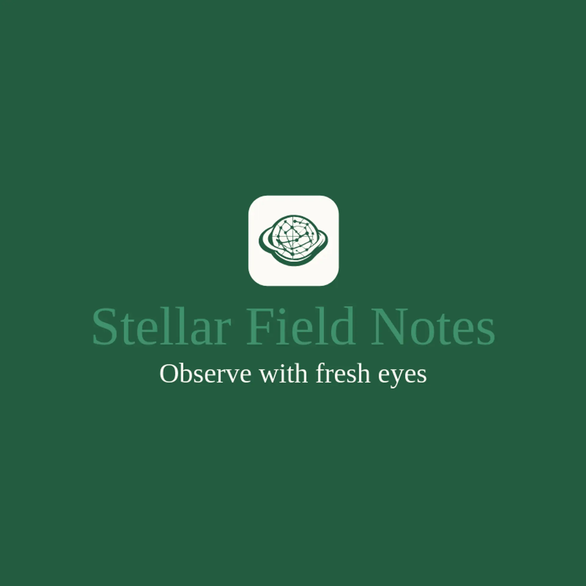 Stellar Field Notes logo for cosmos