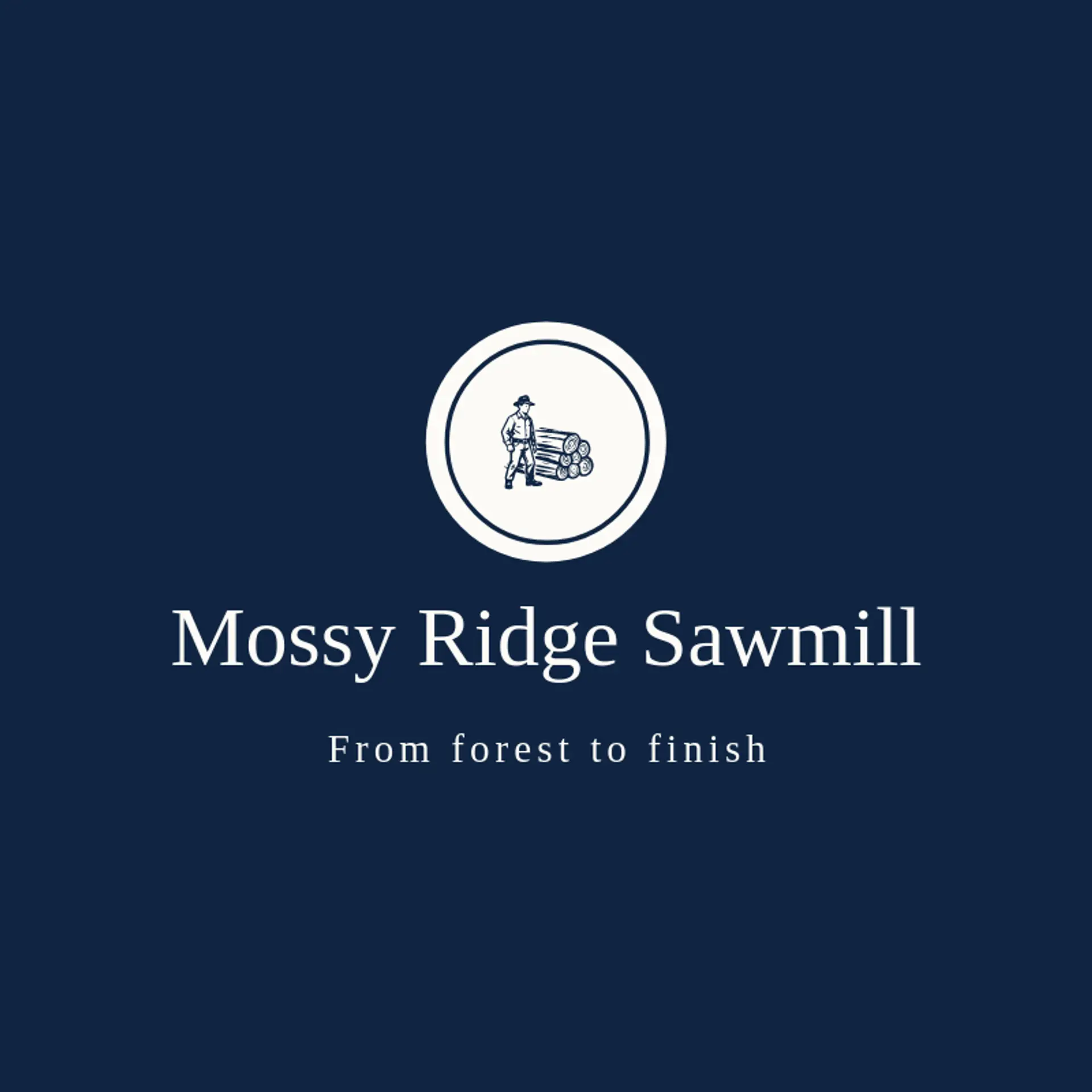 Mossy Ridge Sawmill logo for lumberjack