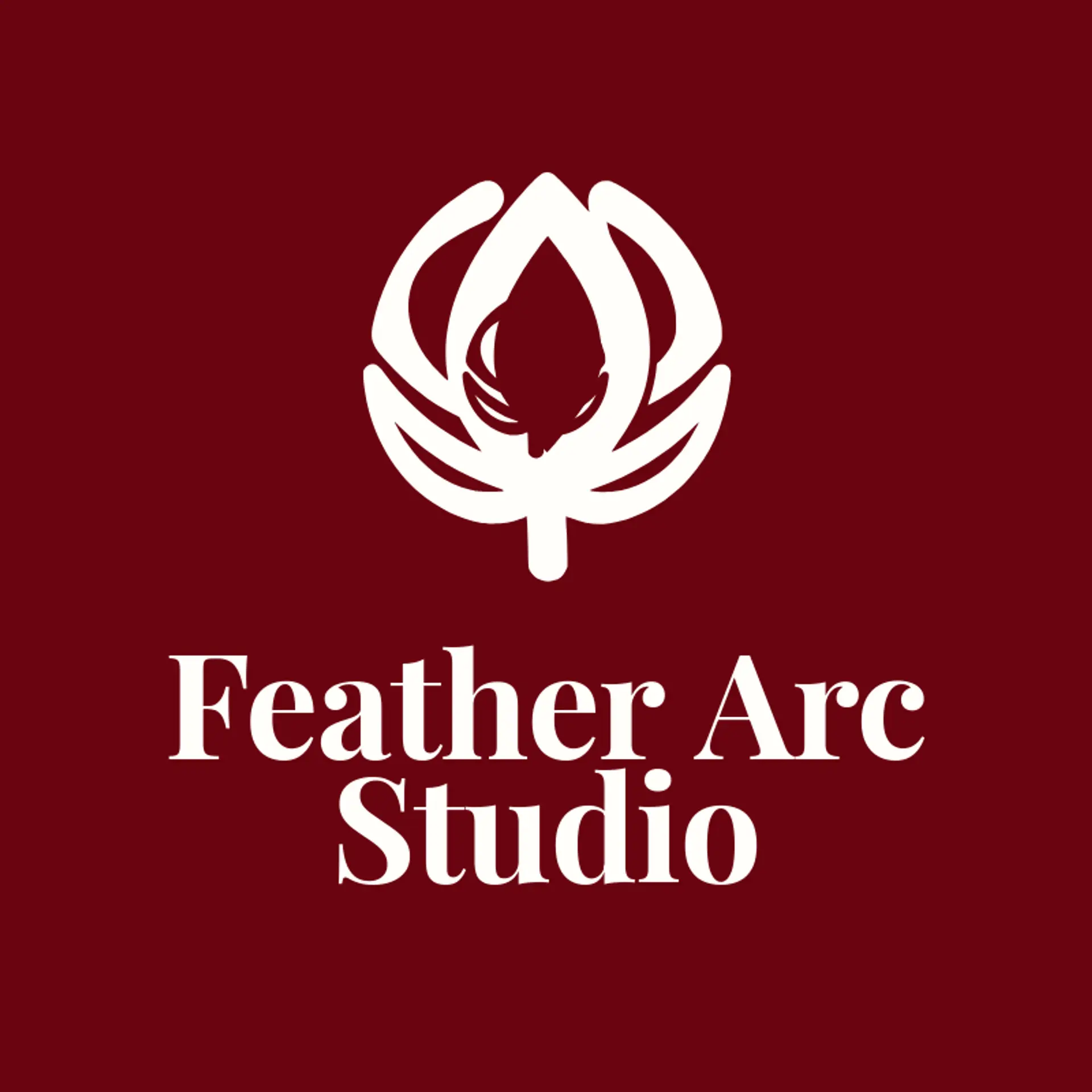 Feather Arc Studio logo for peacock