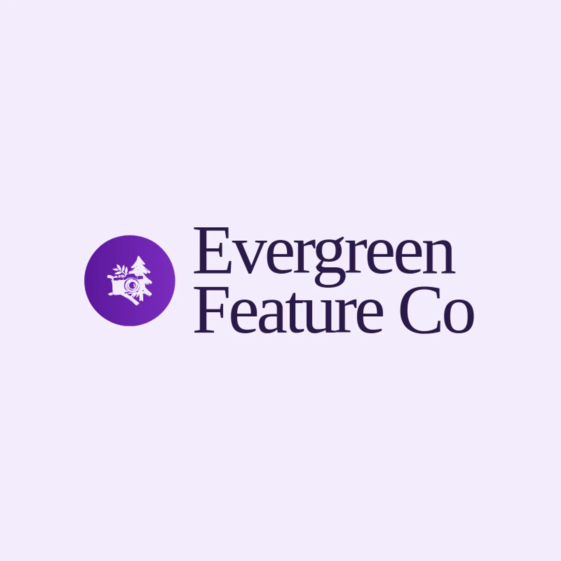 Evergreen Feature Co logo for movie studio
