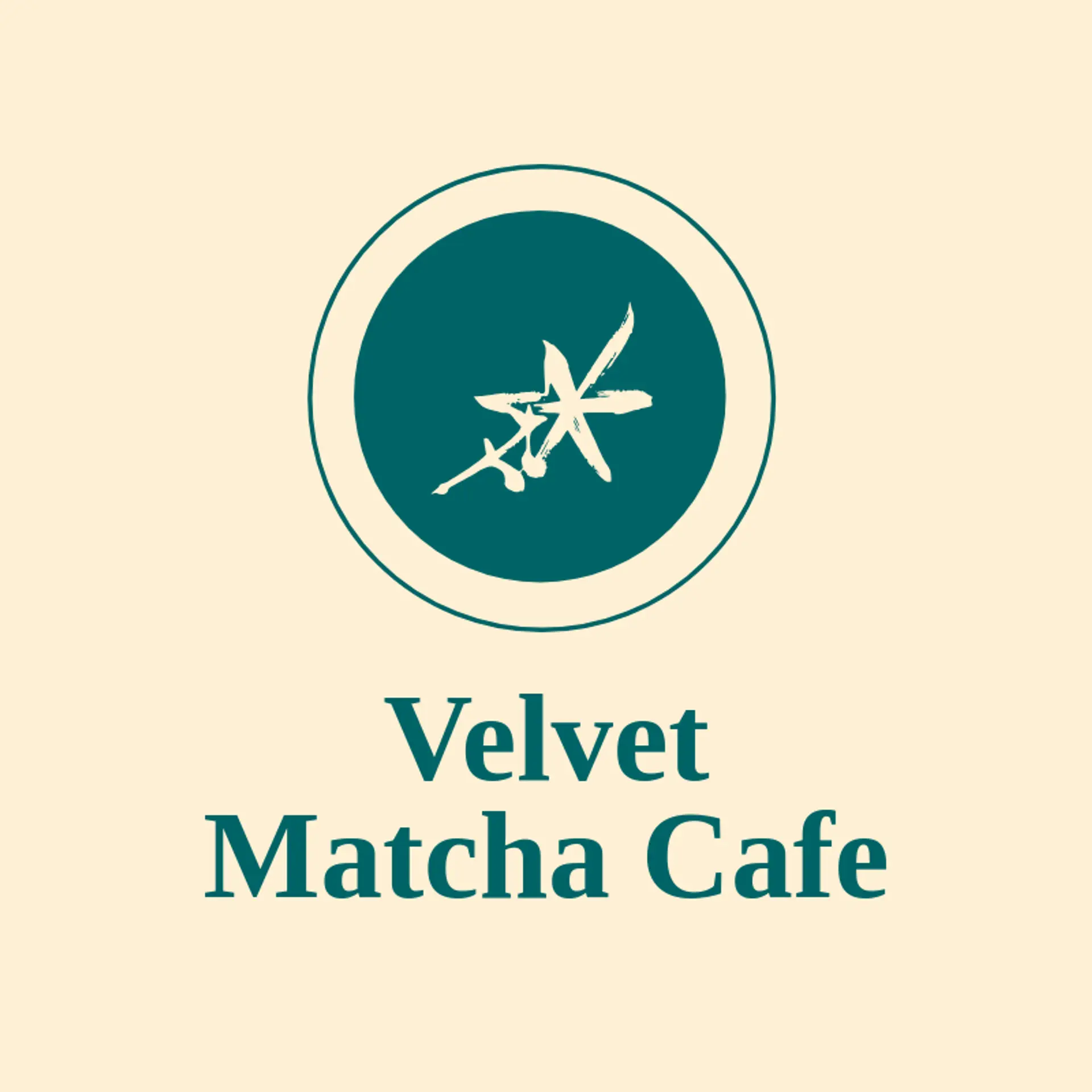 Velvet Matcha Cafe logo for matcha
