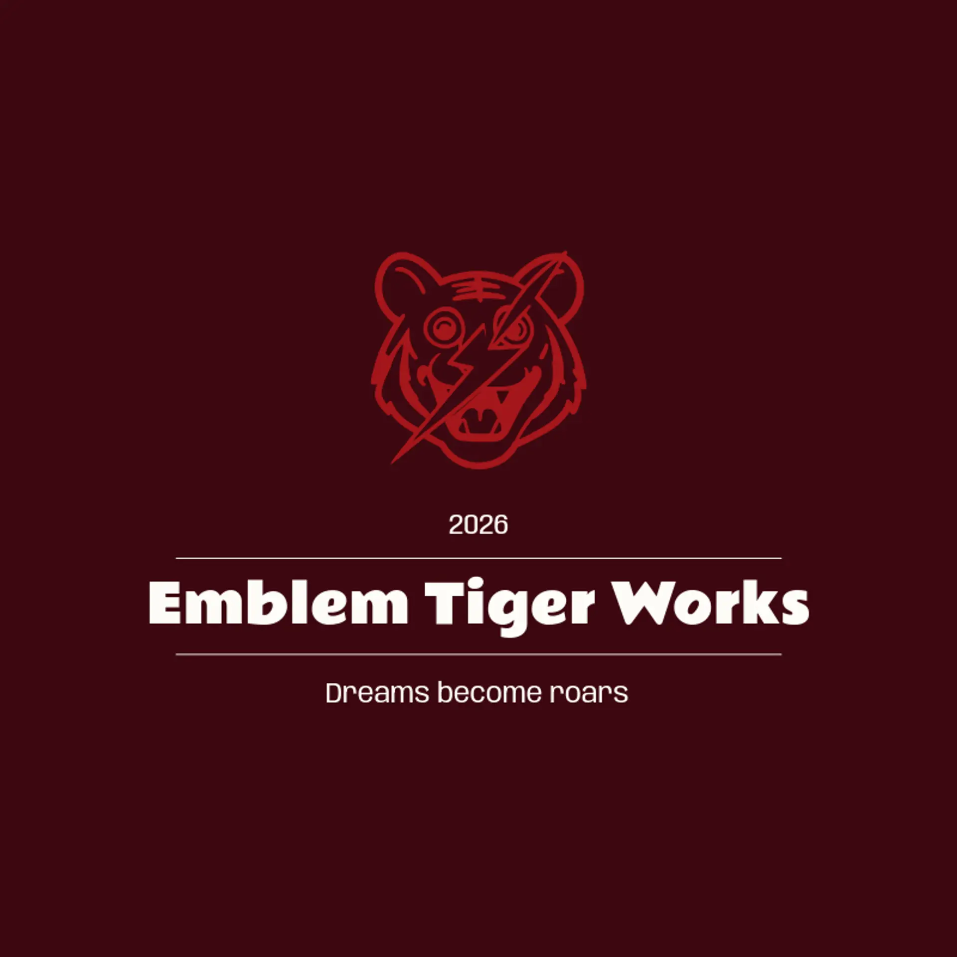 Emblem Tiger Works logo for tiger