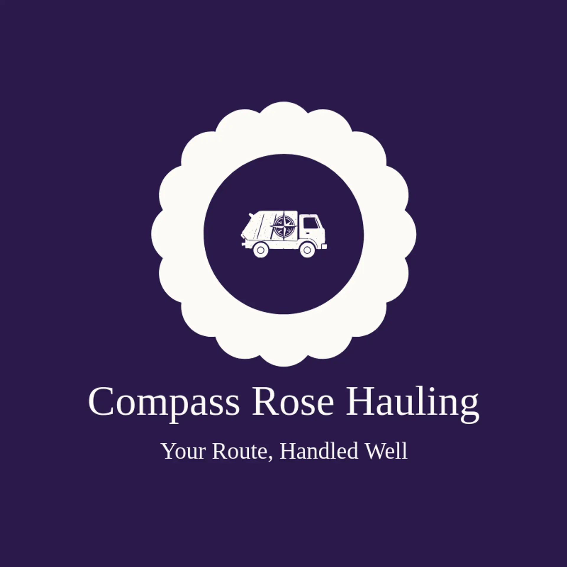 Compass Rose Hauling logo for garbage
