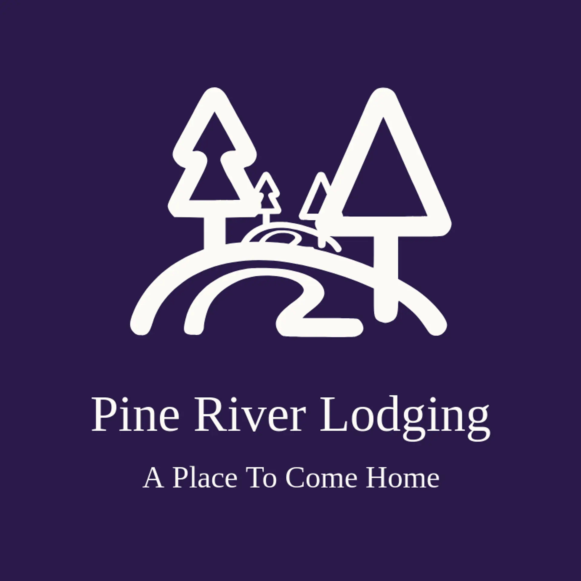 Pine River Lodging logo for winter