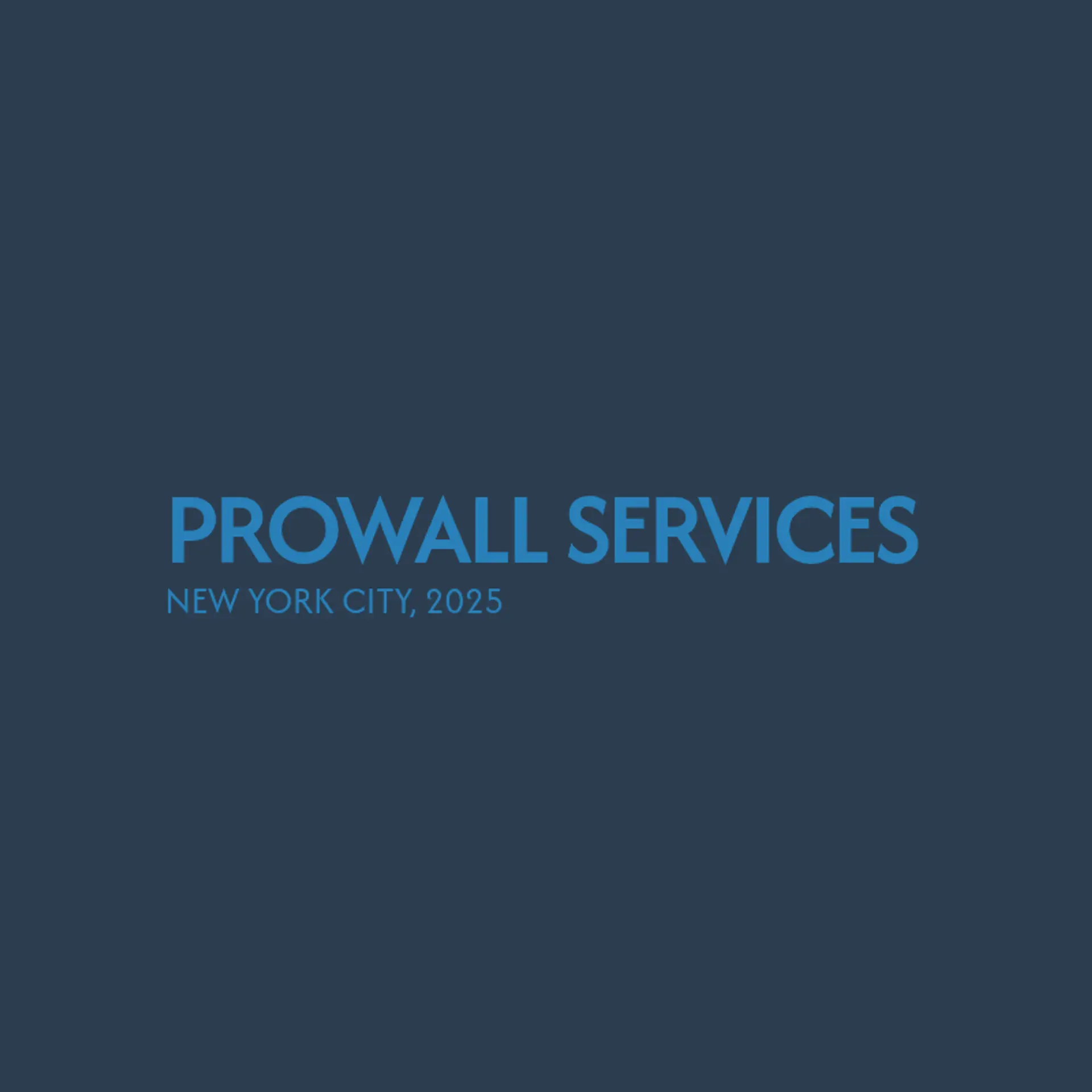 ProWall Services logo for construction dry wall