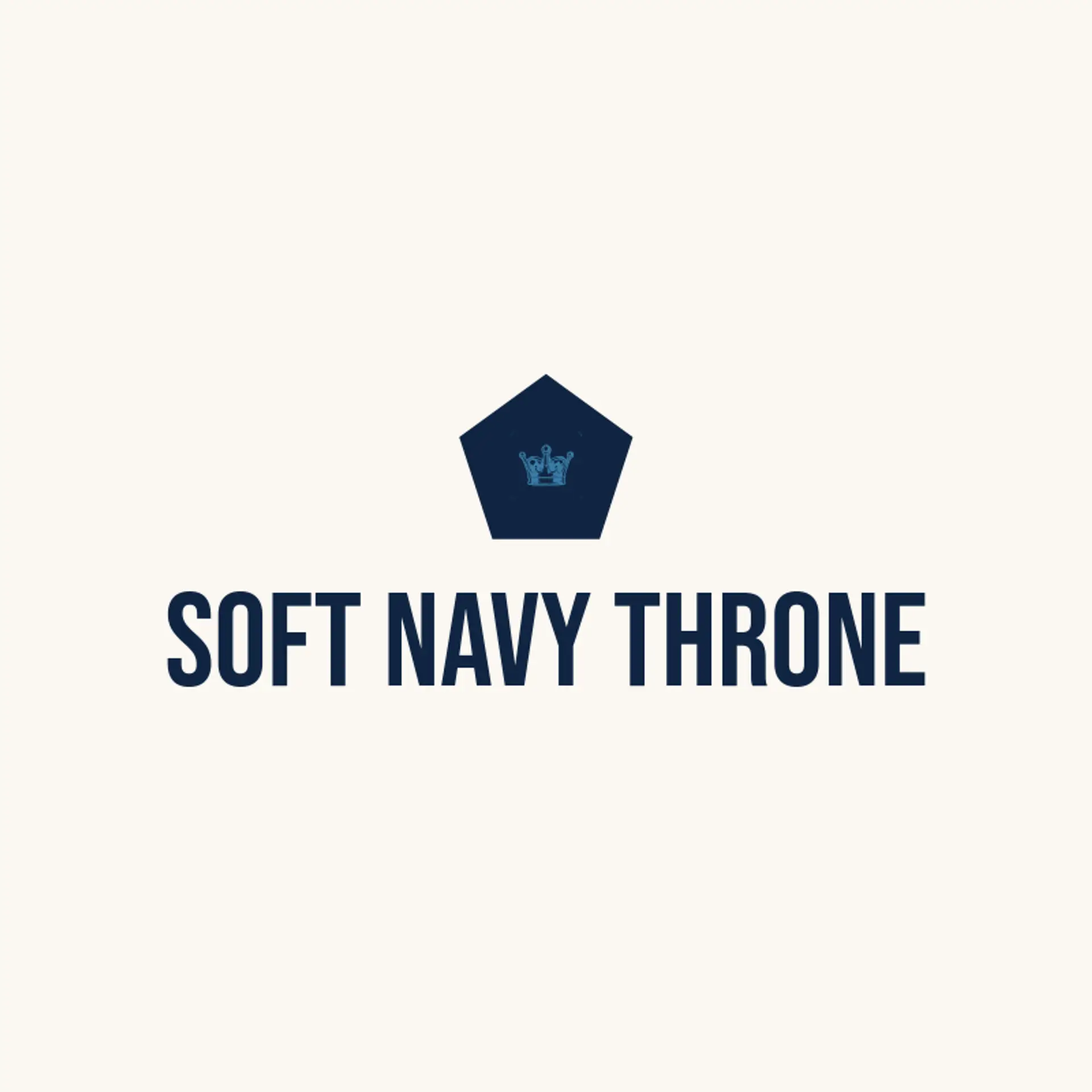 Soft Navy Throne logo for king