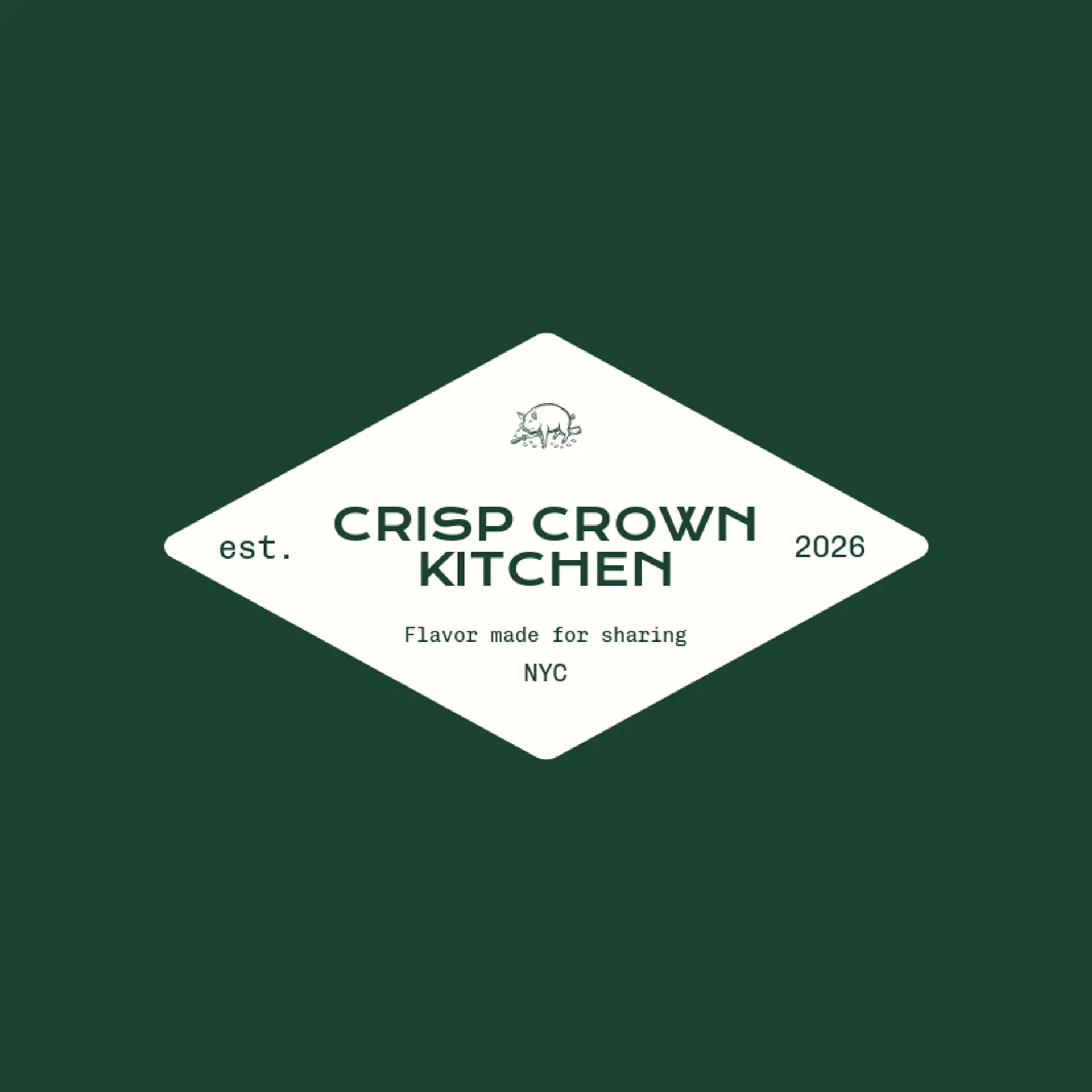 Crisp Crown Kitchen logo for lechon