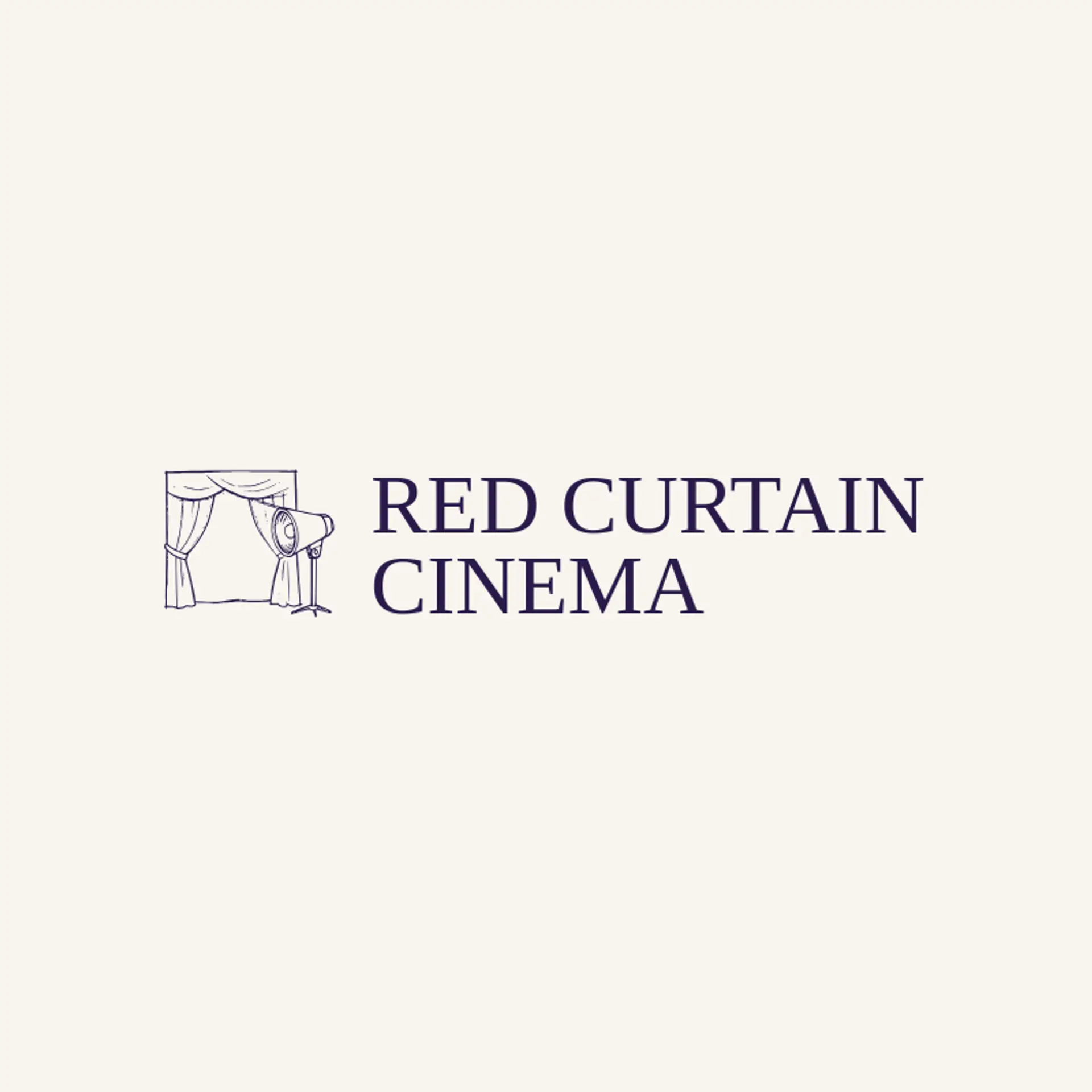 Red Curtain Cinema logo for movie theater