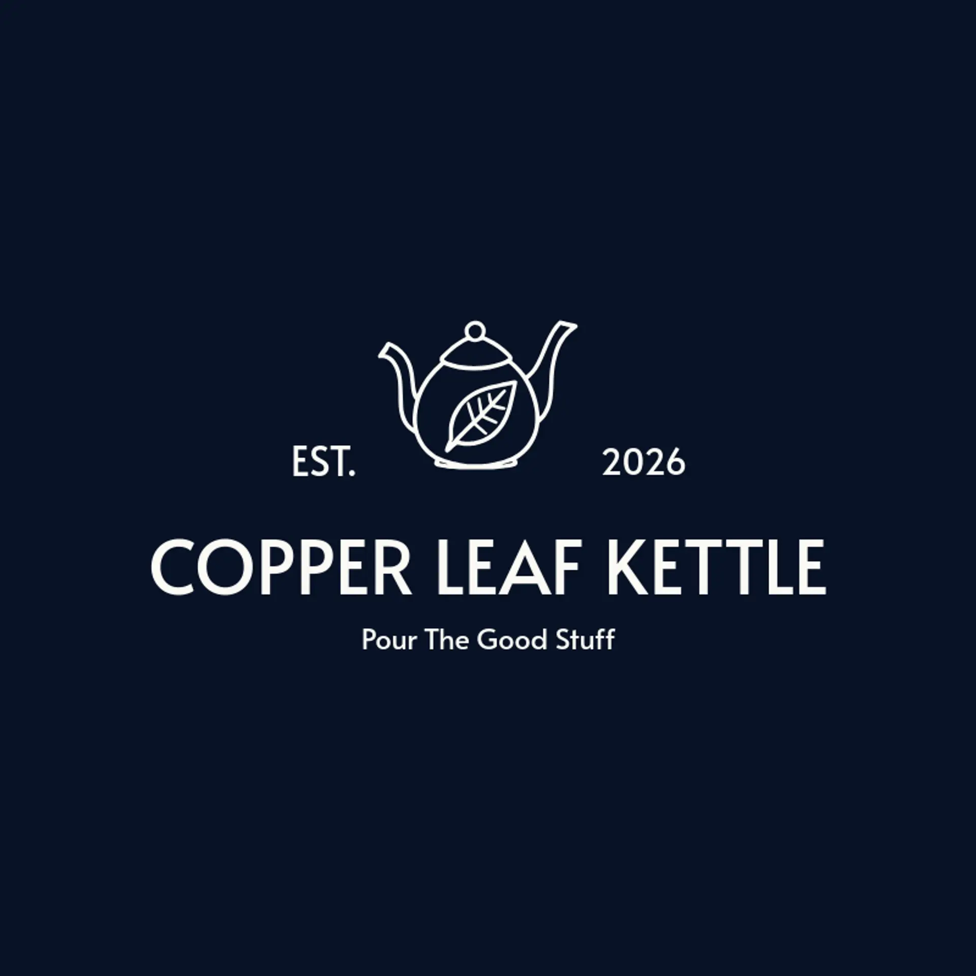 Copper Leaf Kettle logo for tea shop