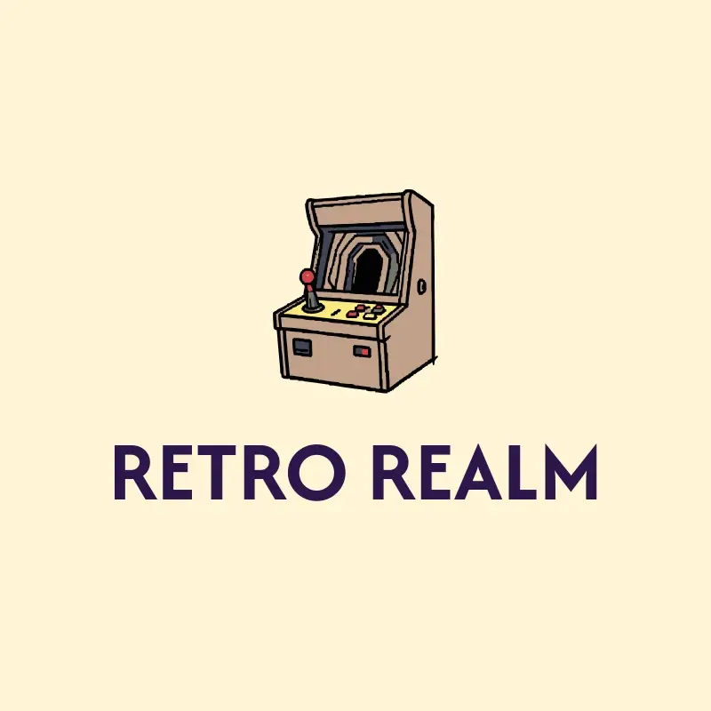 The Twitch name Retro Realm as a branded logo with a color icon