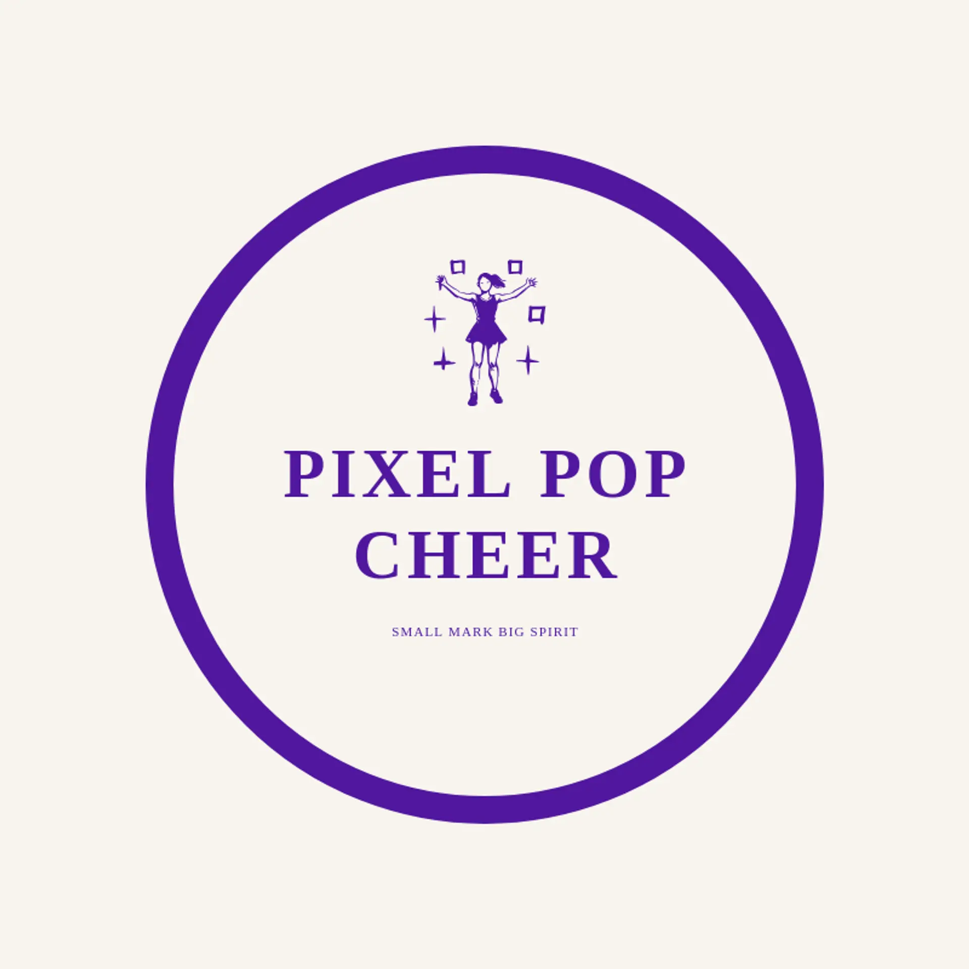 Pixel Pop Cheer logo for cheerleader