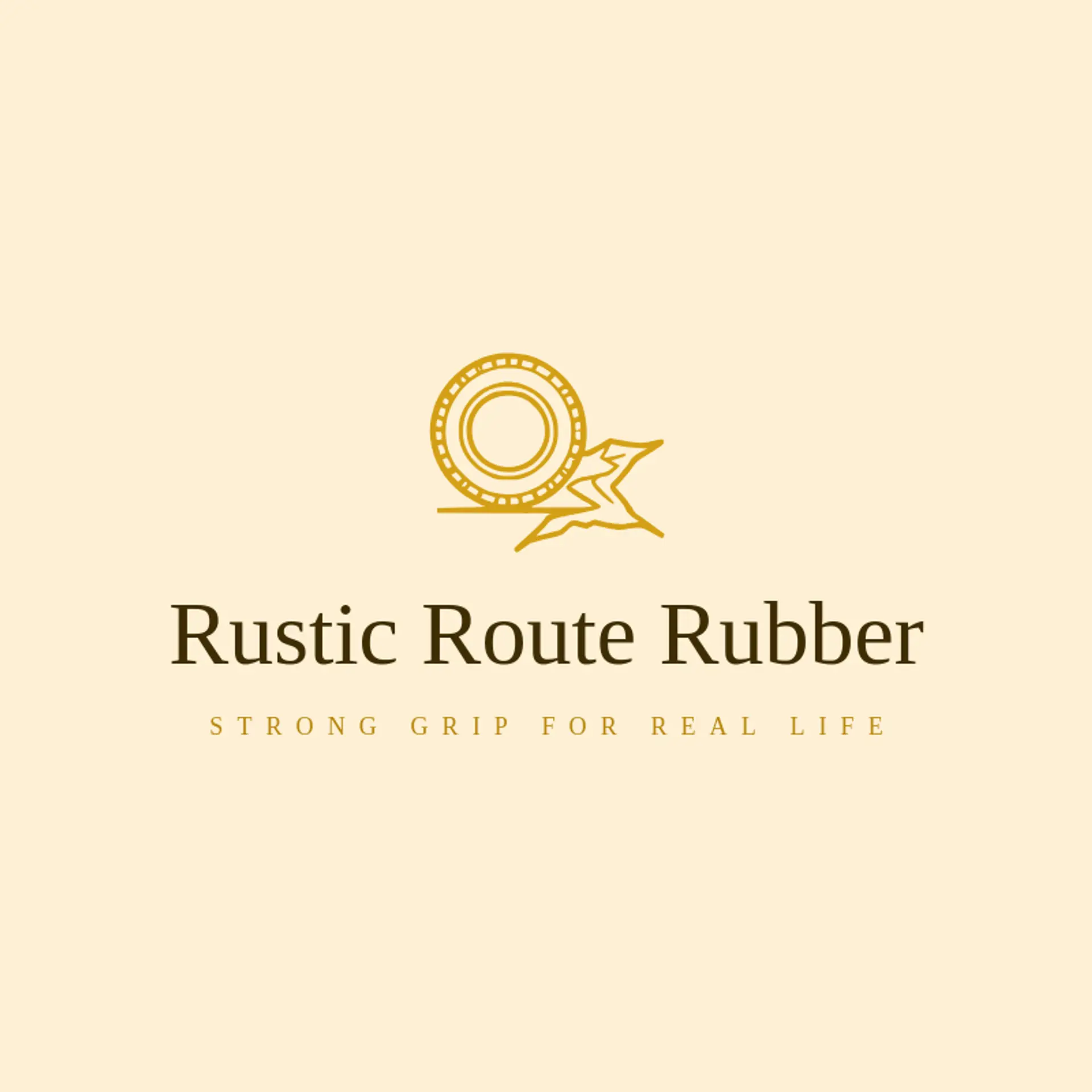 Rustic Route Rubber logo for tire shop