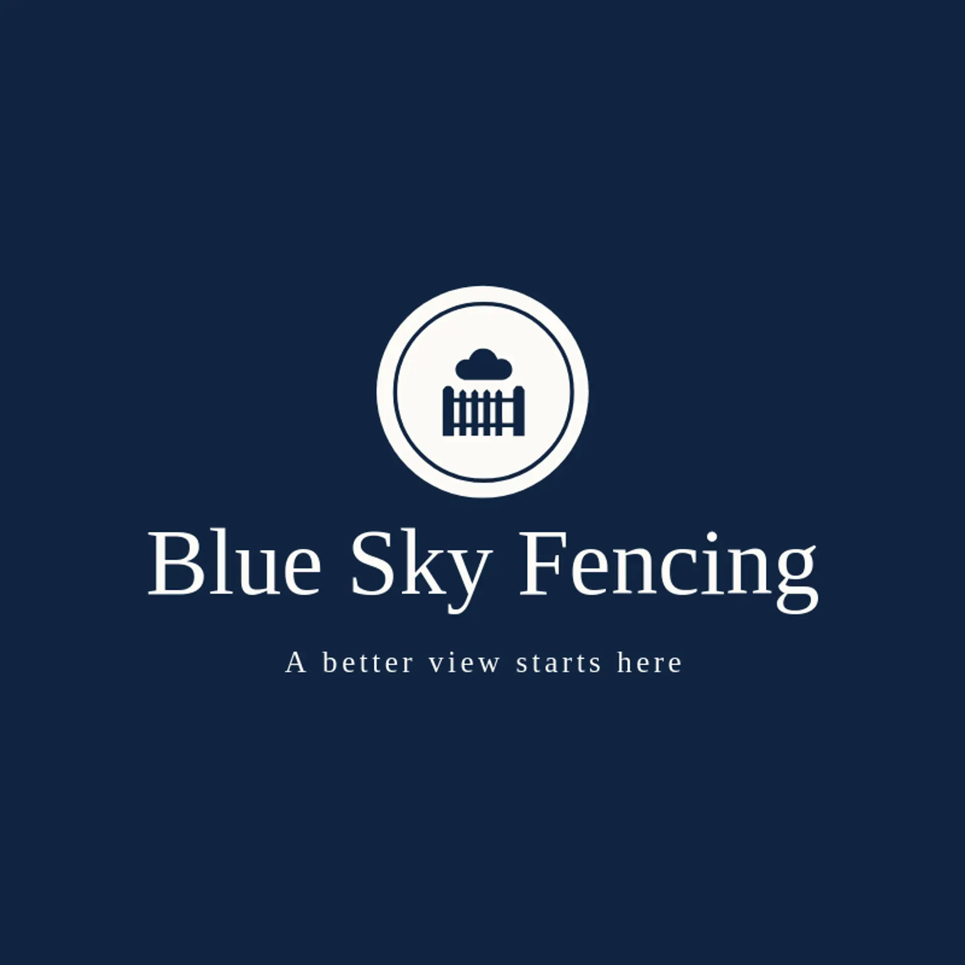 Blue Sky Fencing logo for fence