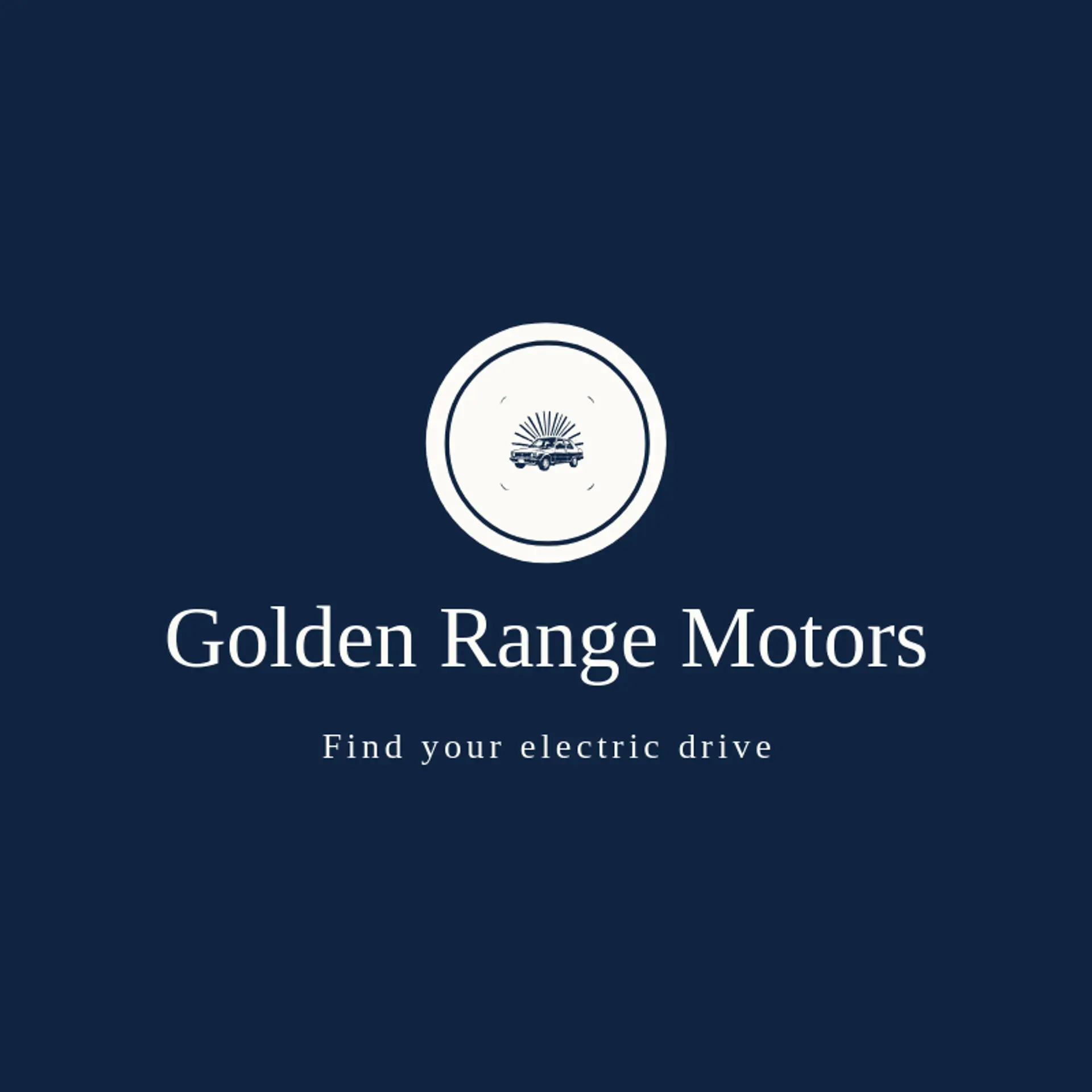 Golden Range Motors logo for electric car