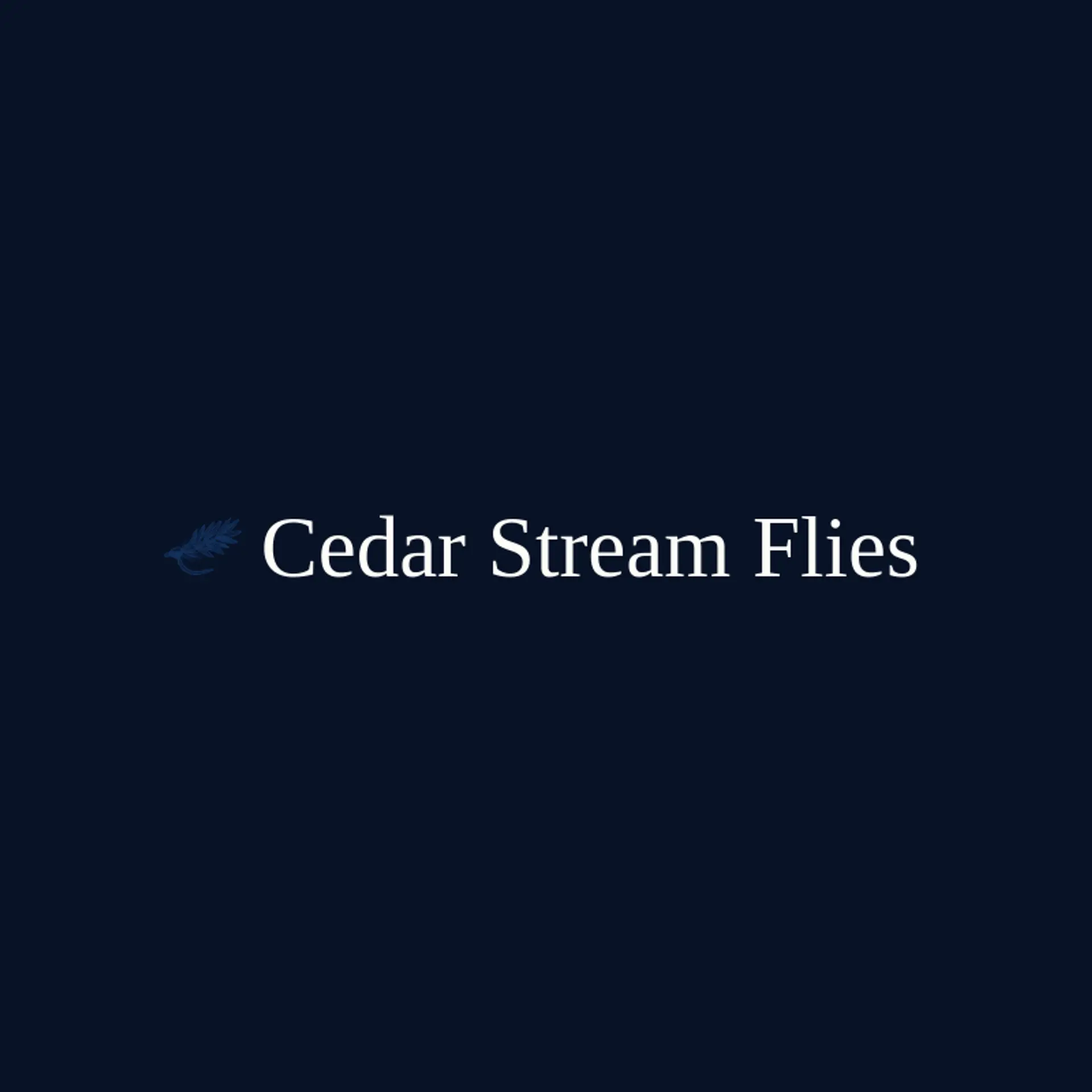 Cedar Stream Flies logo for fly fishing