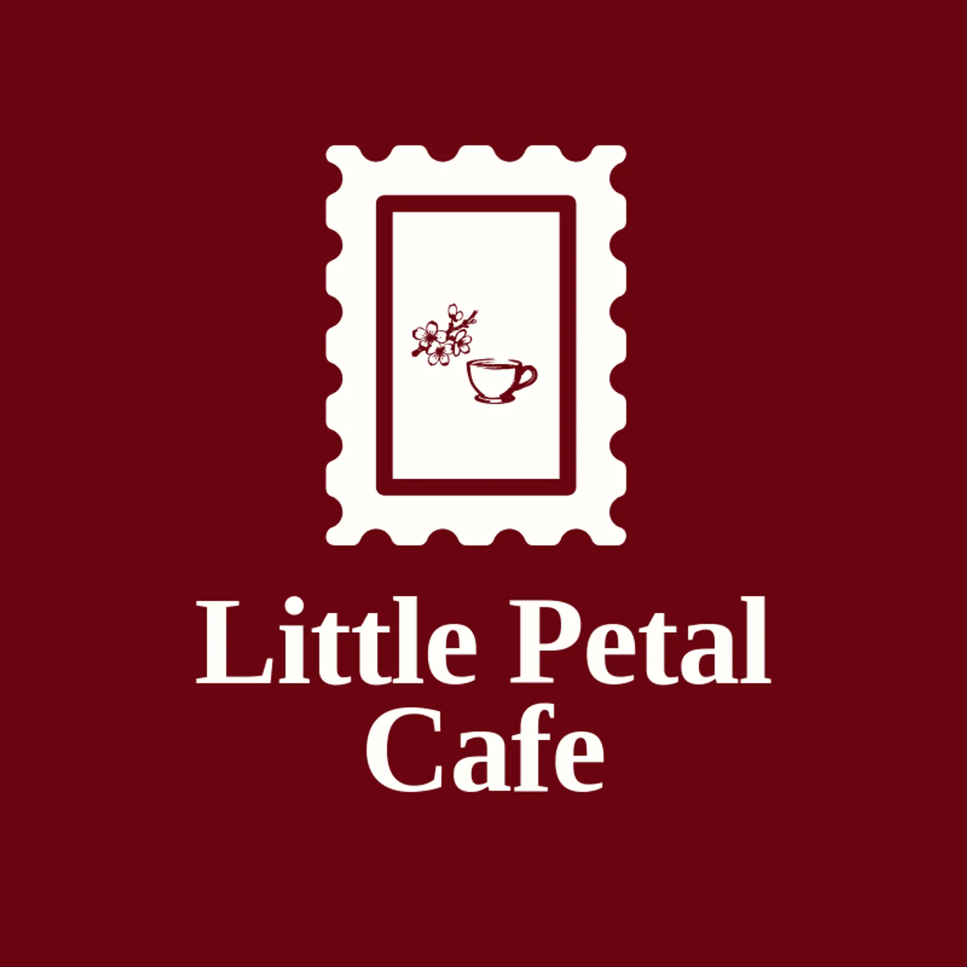 Little Petal Cafe logo for cherry blossom