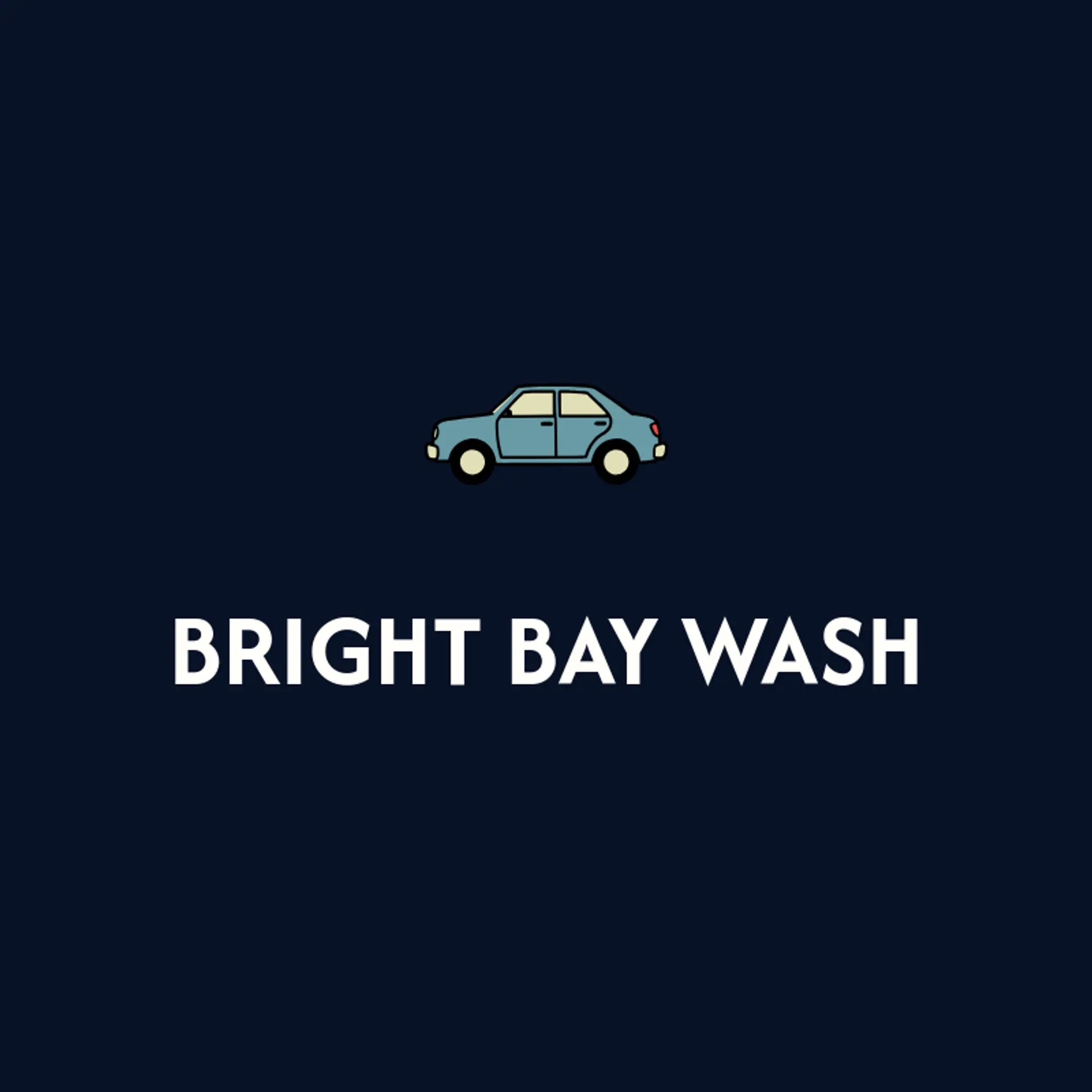 Bright Bay Wash logo for car wash