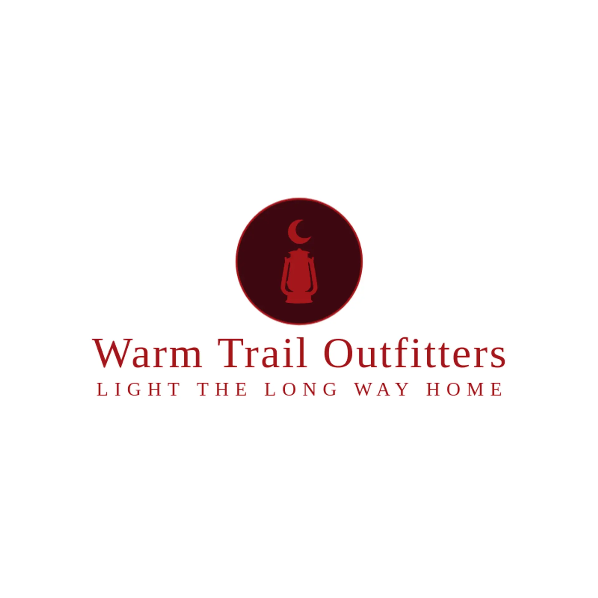Warm Trail Outfitters logo for lantern