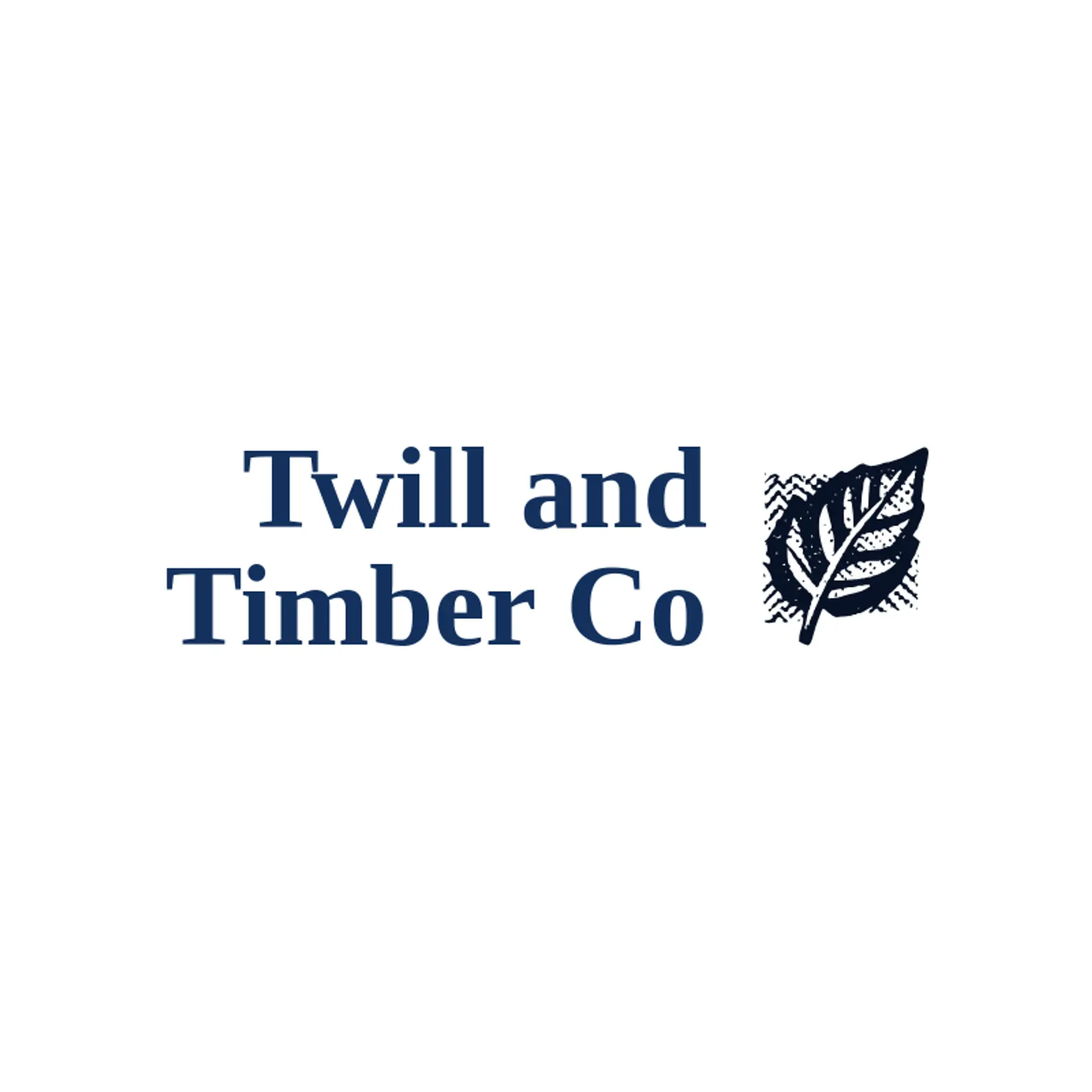 Twill and Timber Co logo for fabric