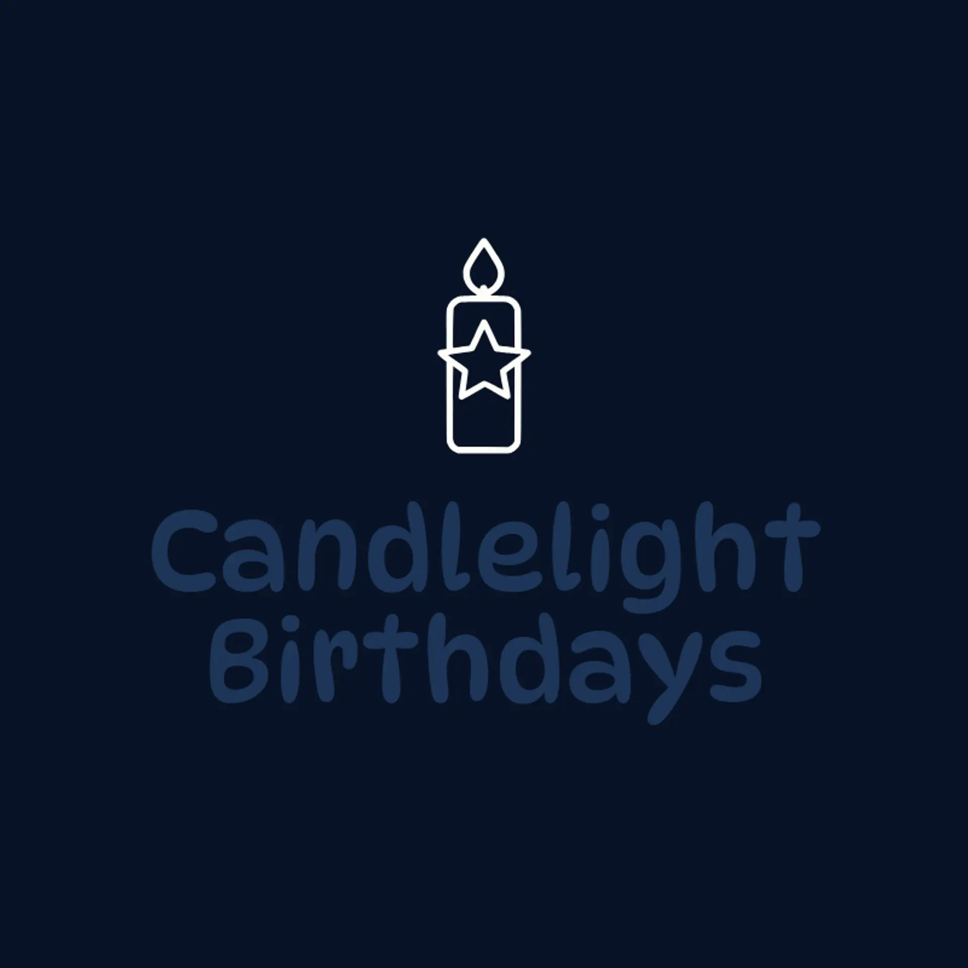Candlelight Birthdays logo for birthday