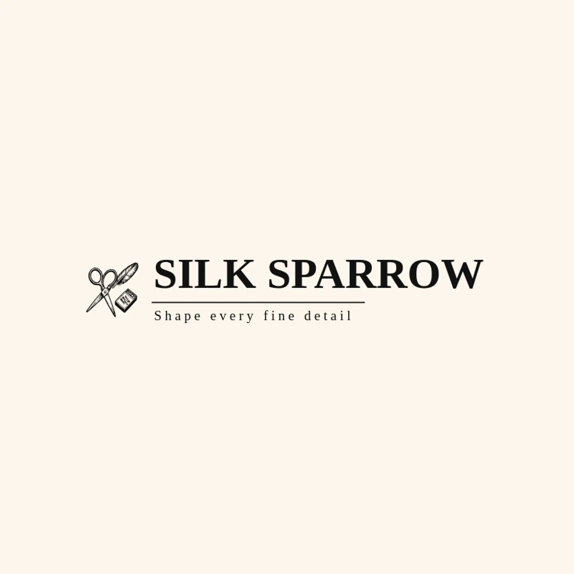 Silk Sparrow logo for scissors
