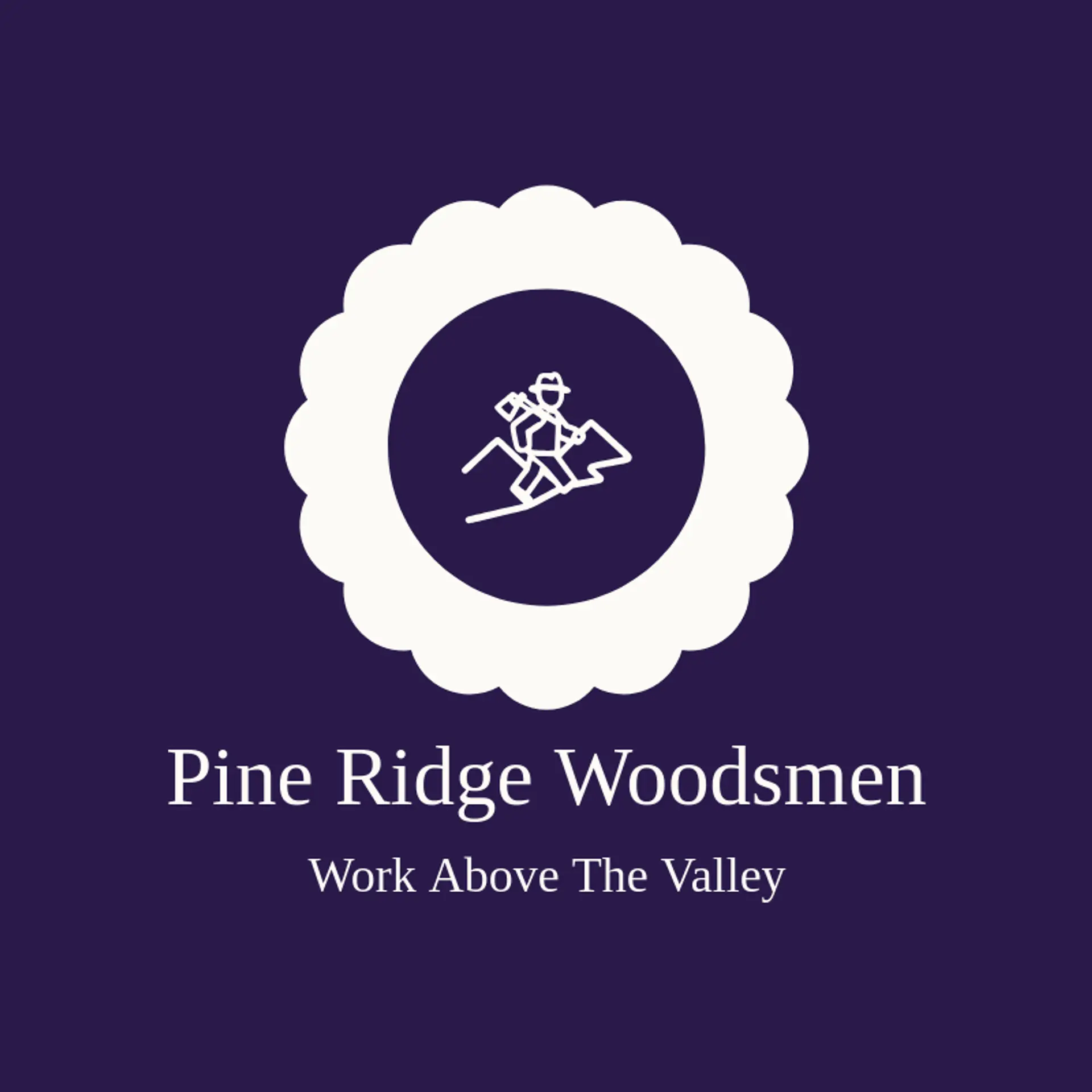 Pine Ridge Woodsmen logo for lumberjack
