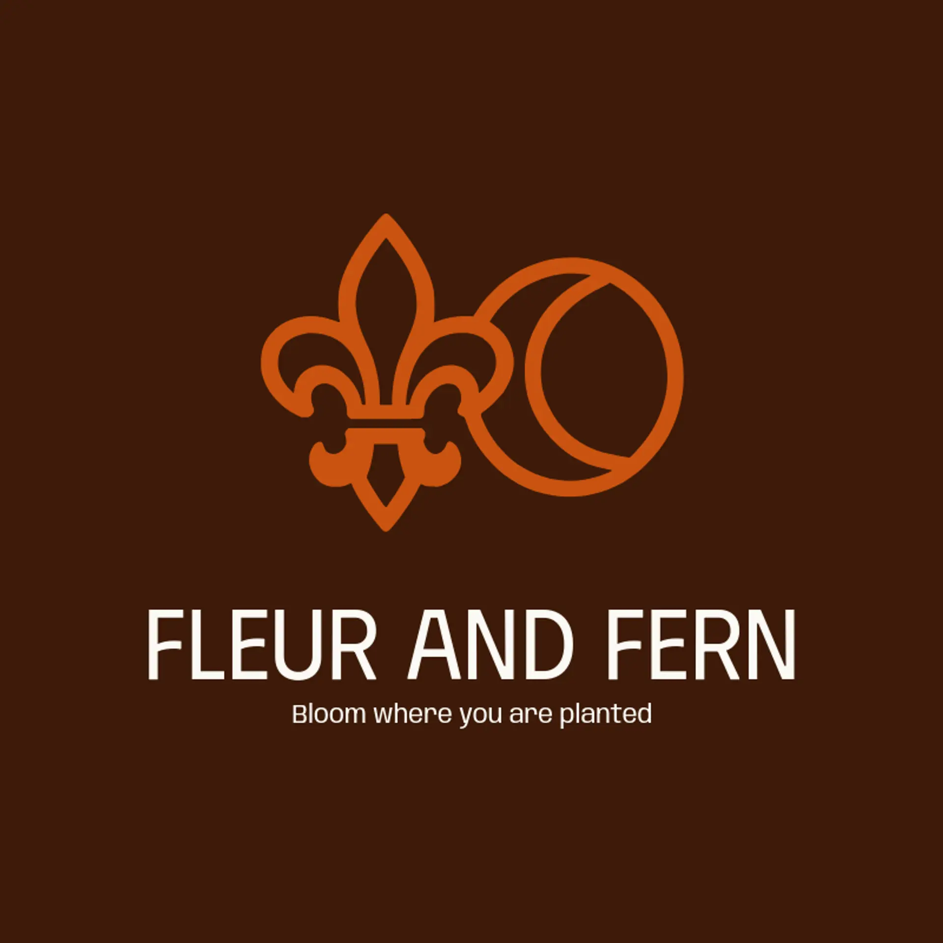 Fleur and Fern logo for fleur de lis