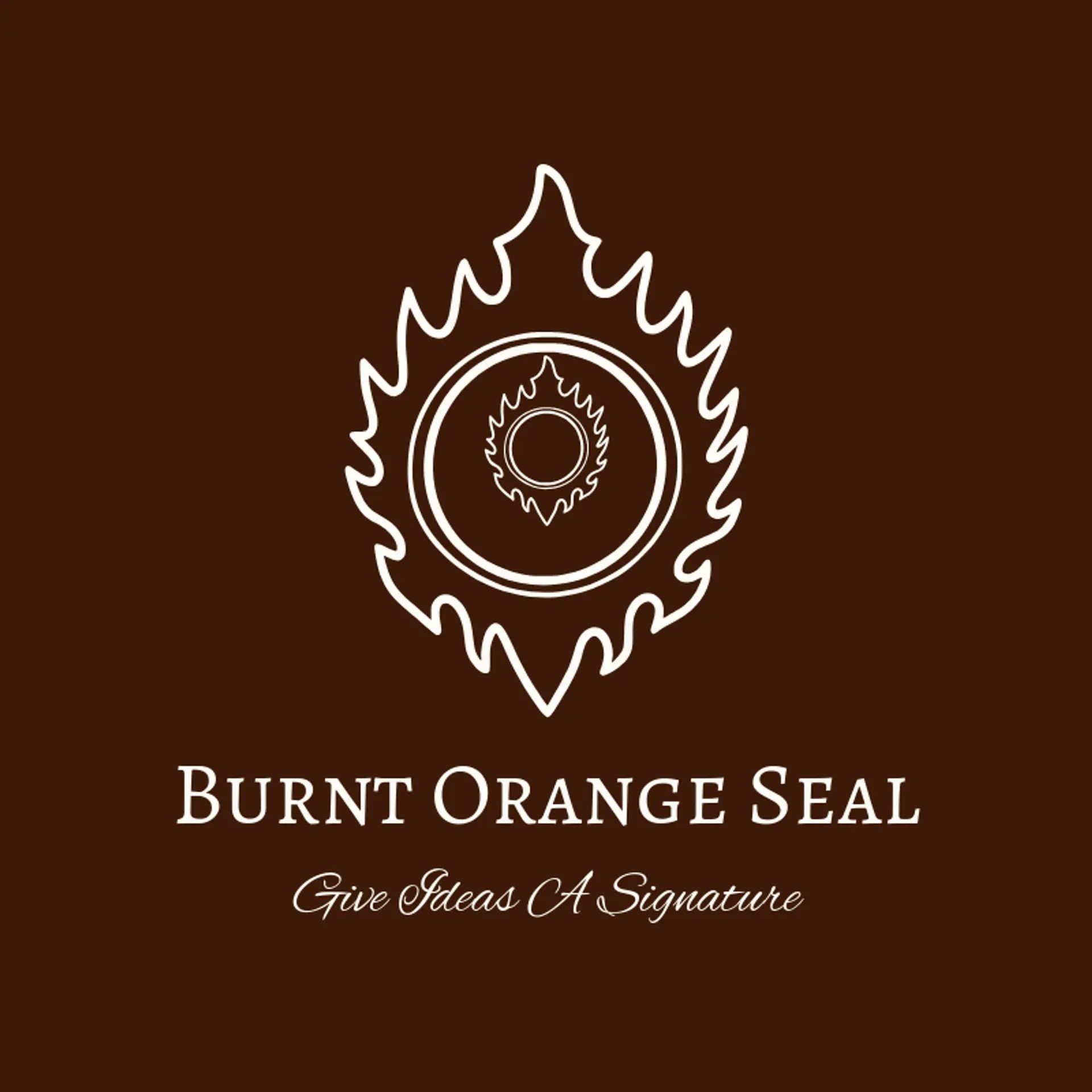 Burnt Orange Seal logo for stamp