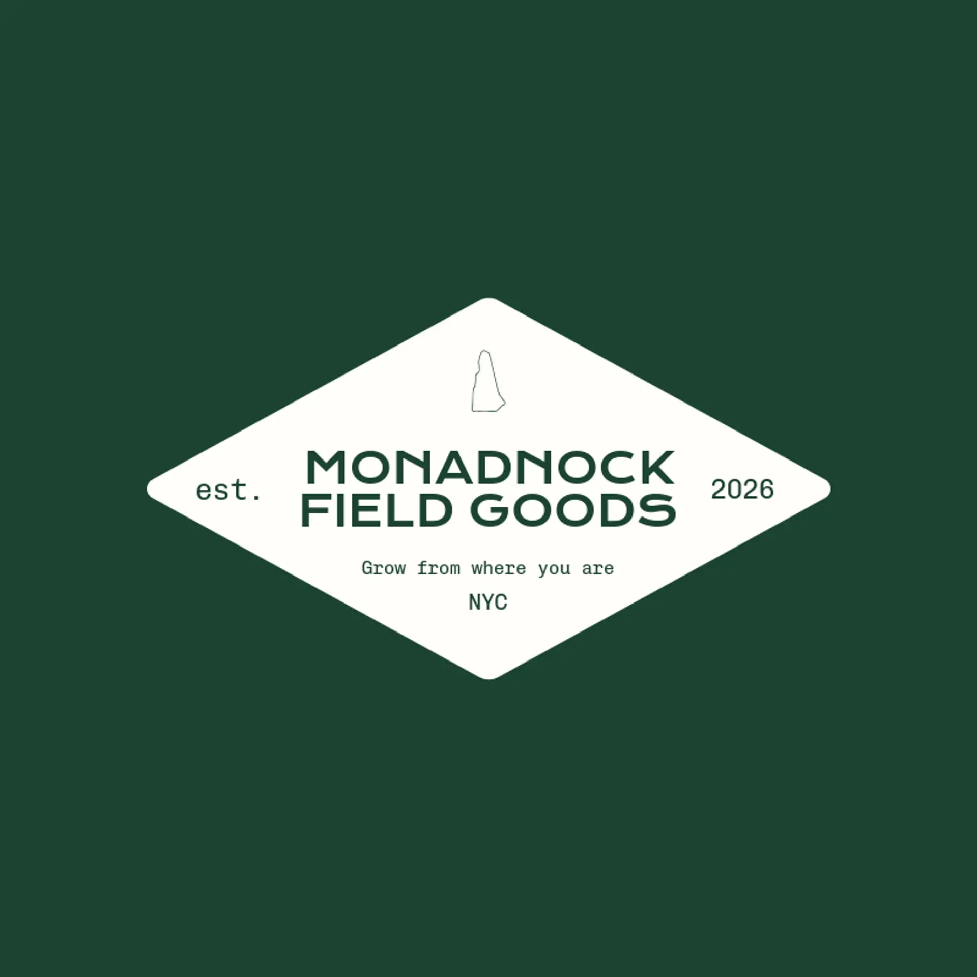 Monadnock Field Goods logo for new hampshire