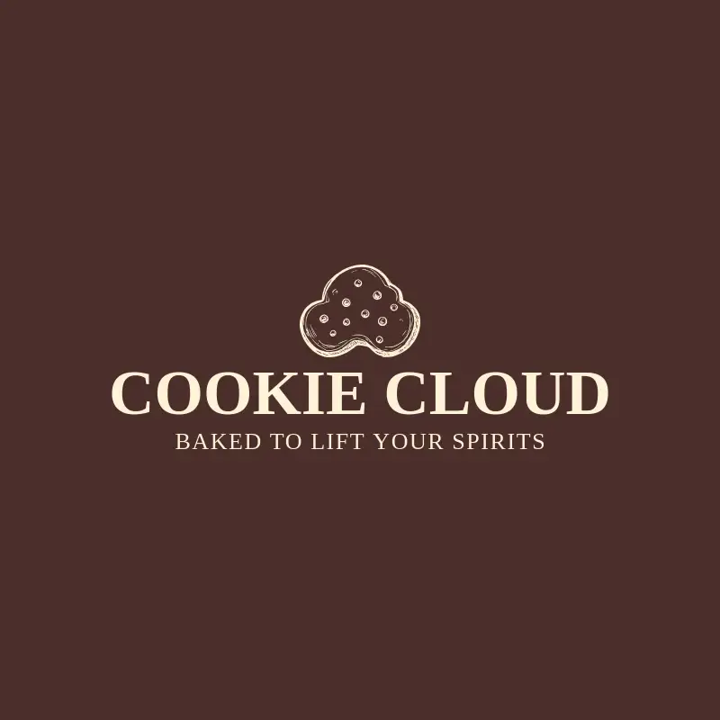The cookie business name Cookie Cloud as a branded logo with a single color icon