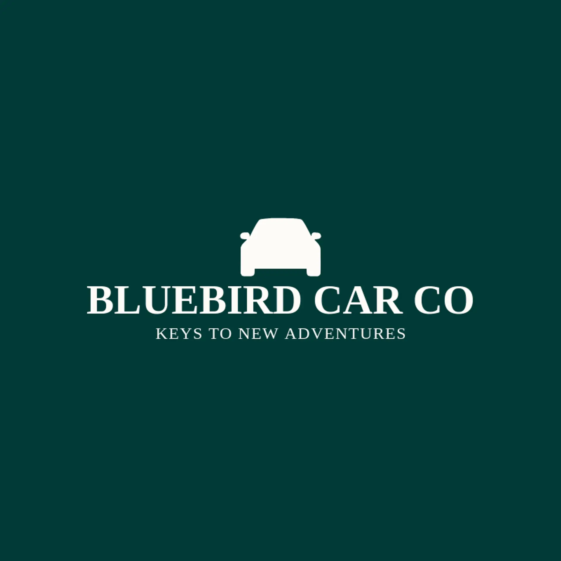 Bluebird Car Co logo for car dealership