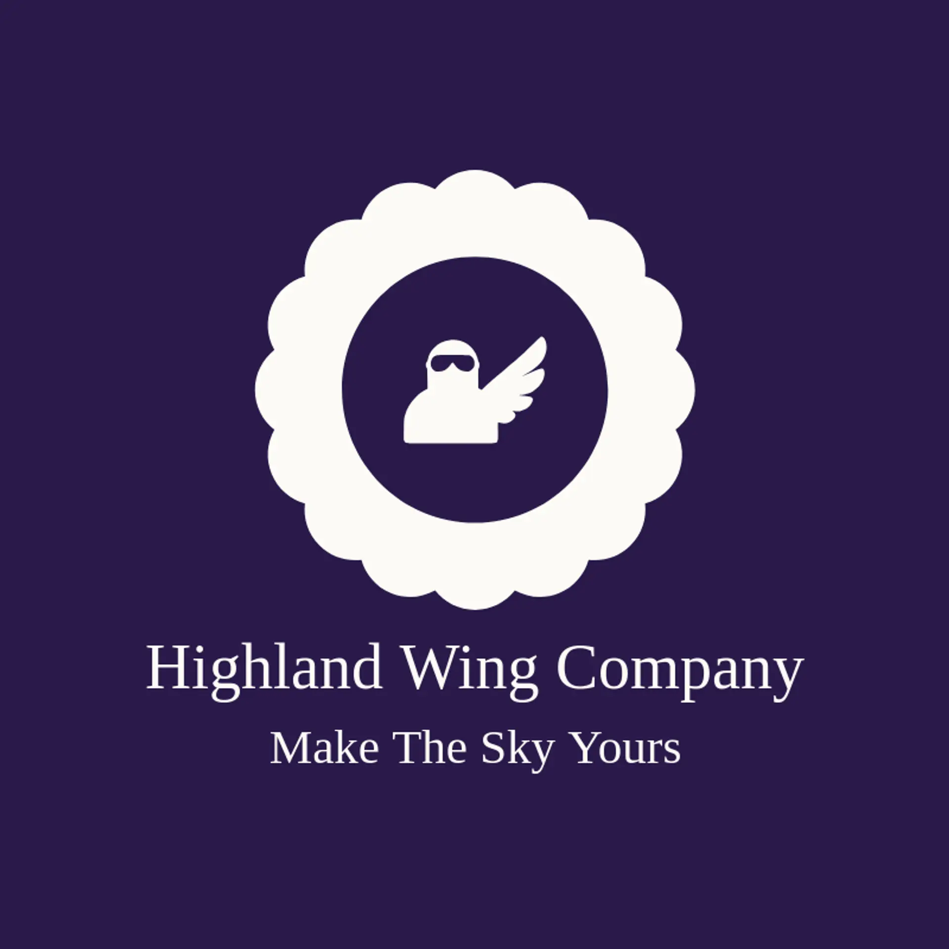 Highland Wing Company logo for aviator