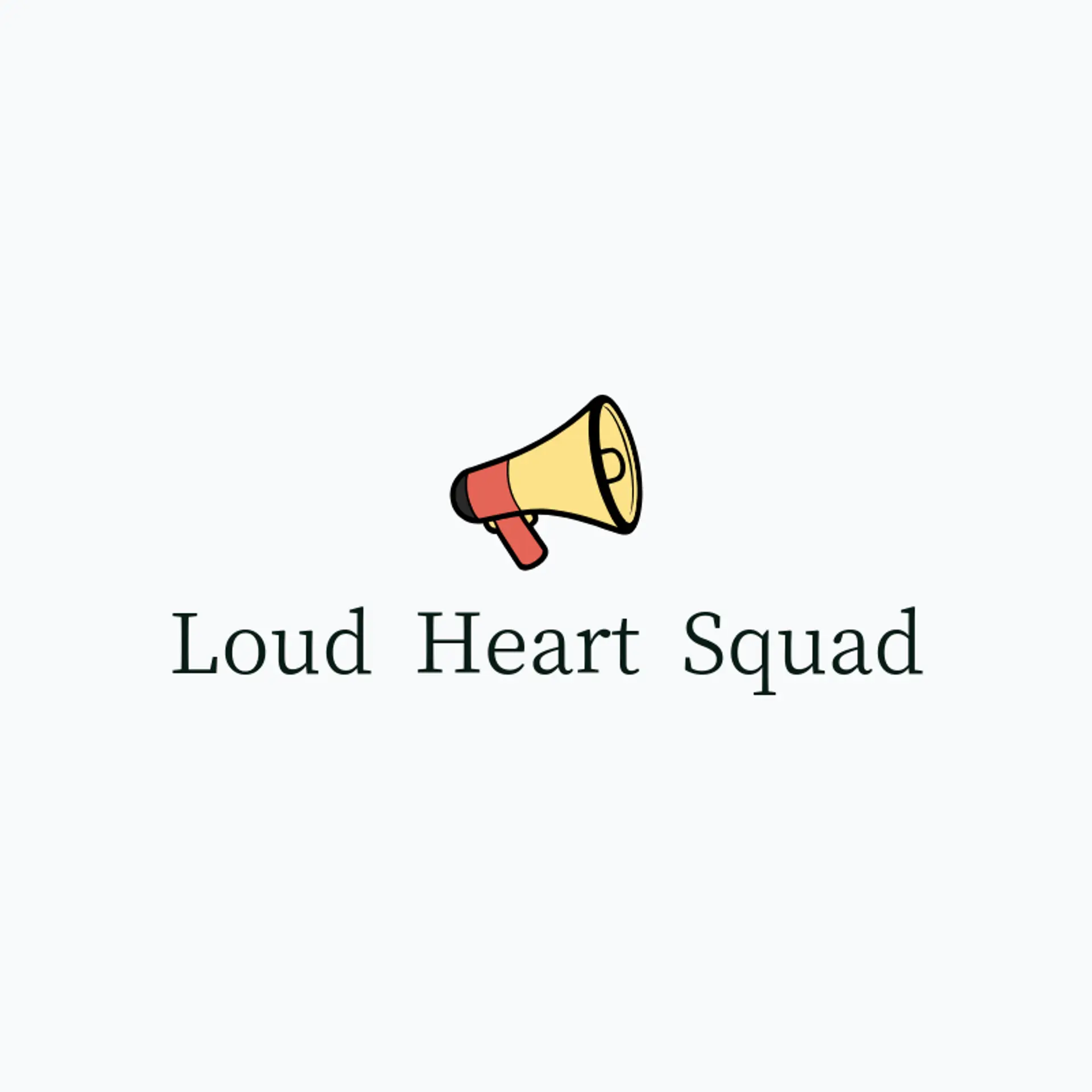 Loud Heart Squad logo for cheerleading