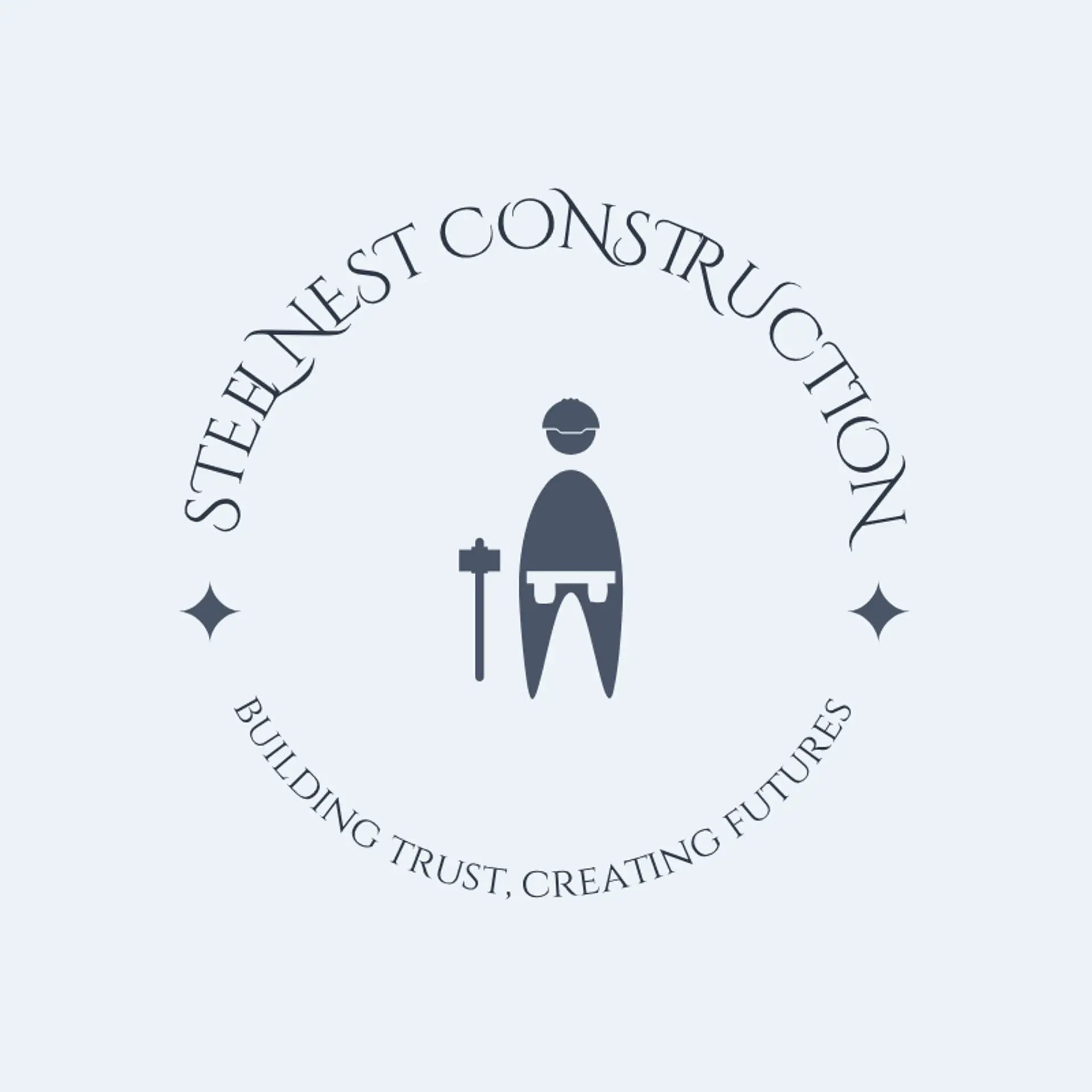 SteelNest Construction logo for construction business