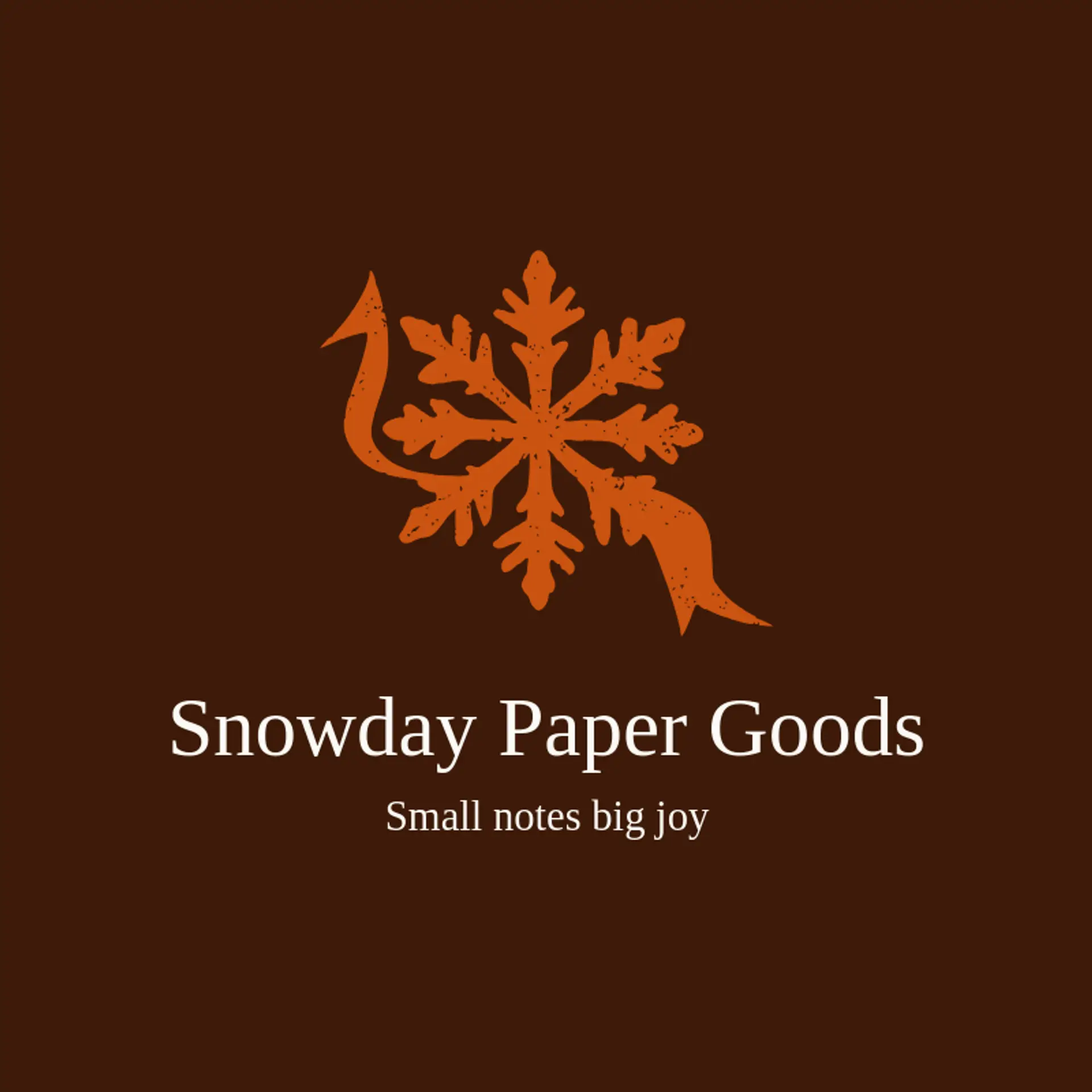 Snowday Paper Goods logo for holiday