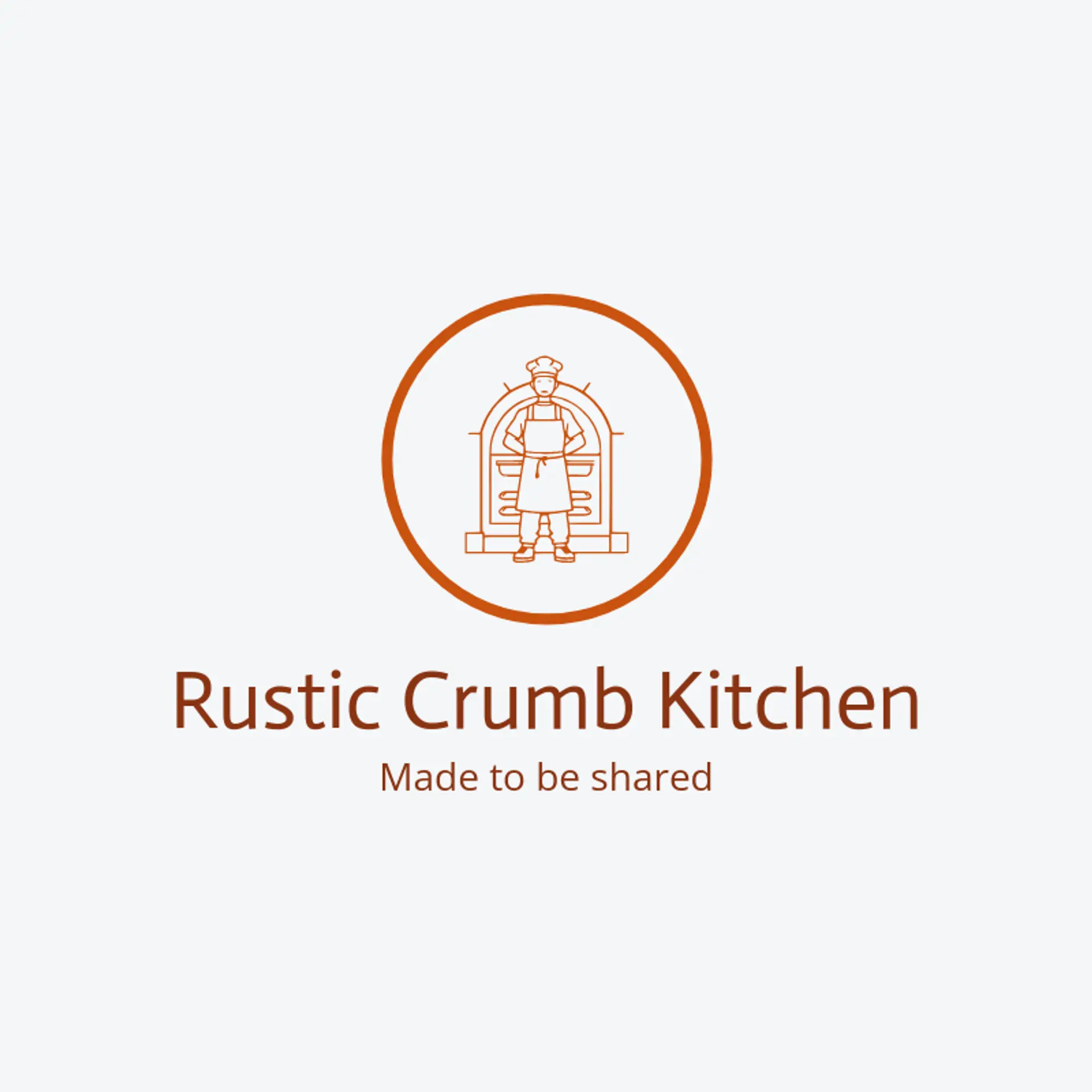 Rustic Crumb Kitchen logo for baker