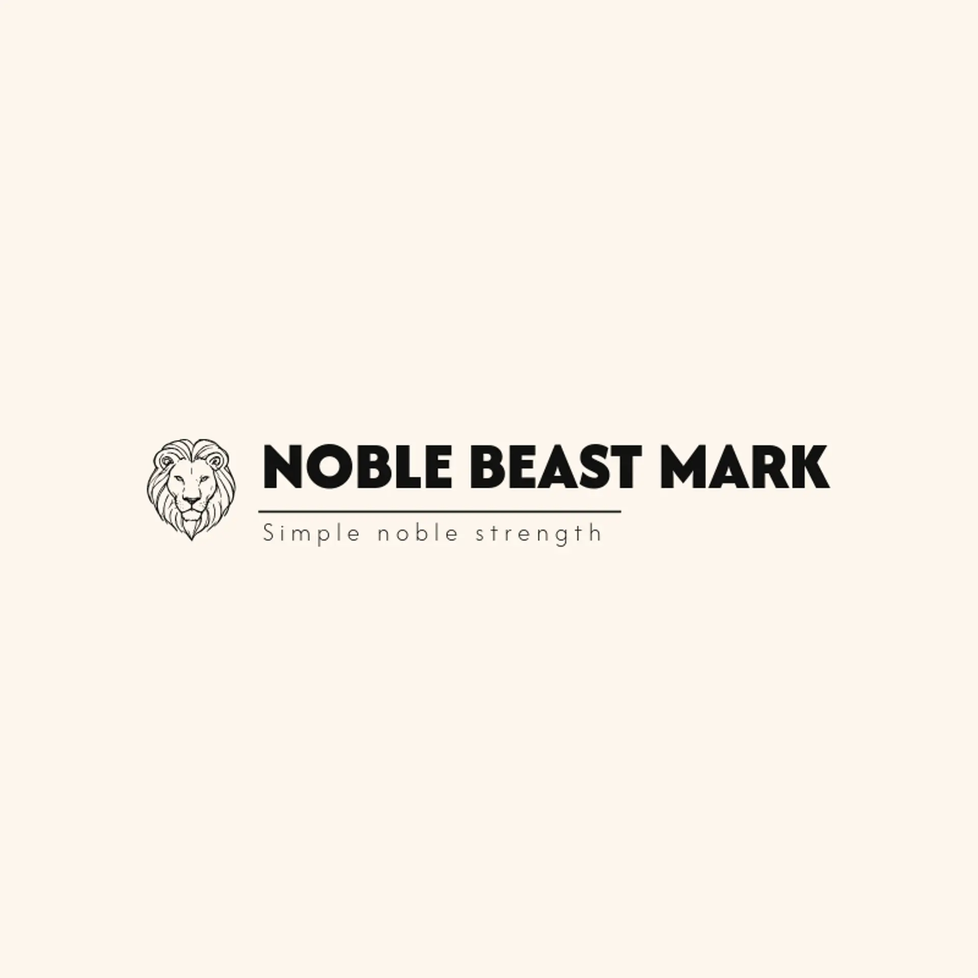 Noble Beast Mark logo for lion