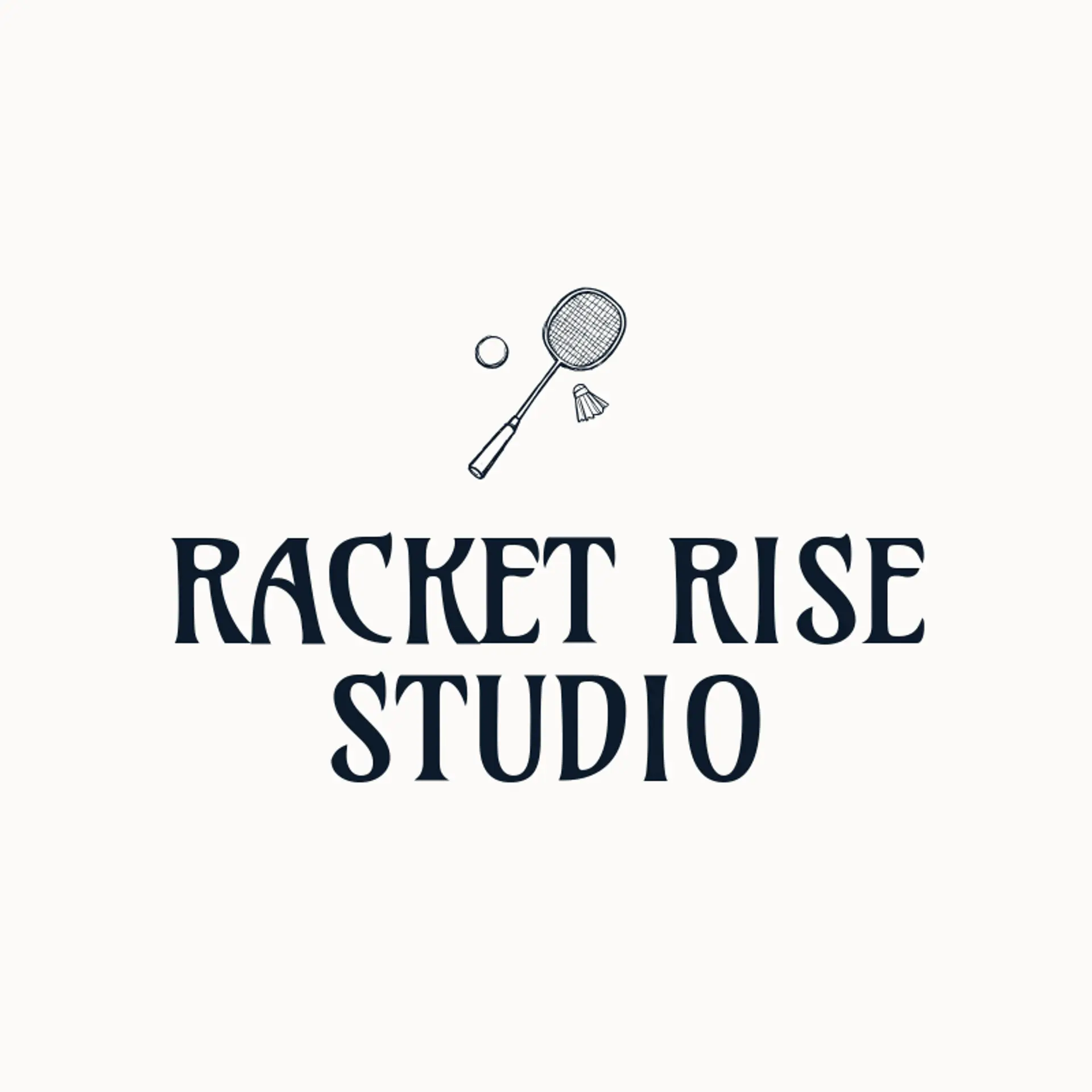 Racket Rise Studio logo for badminton